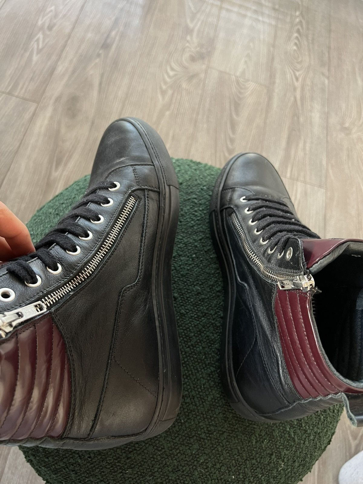 Iceberg RRP:450€‼️Luxury Iceberg Double Zip Leather Metal Logo Boot Size US 9 / EU 42 - 17 Thumbnail