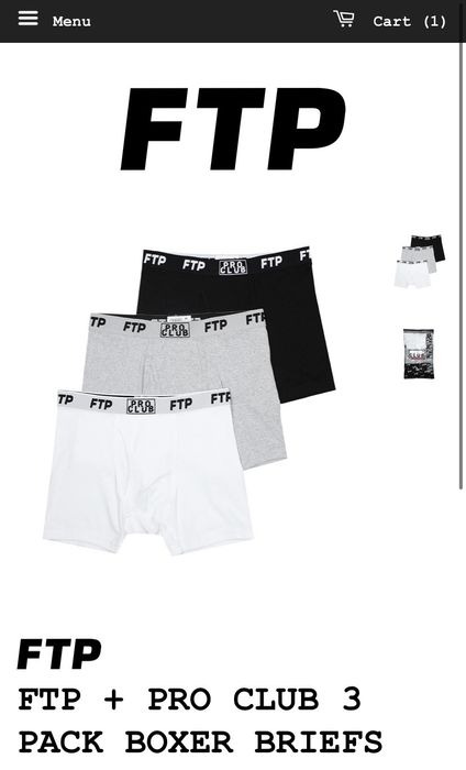 FTP, Underwear & Socks, Mens Ftp Pro Club Boxers