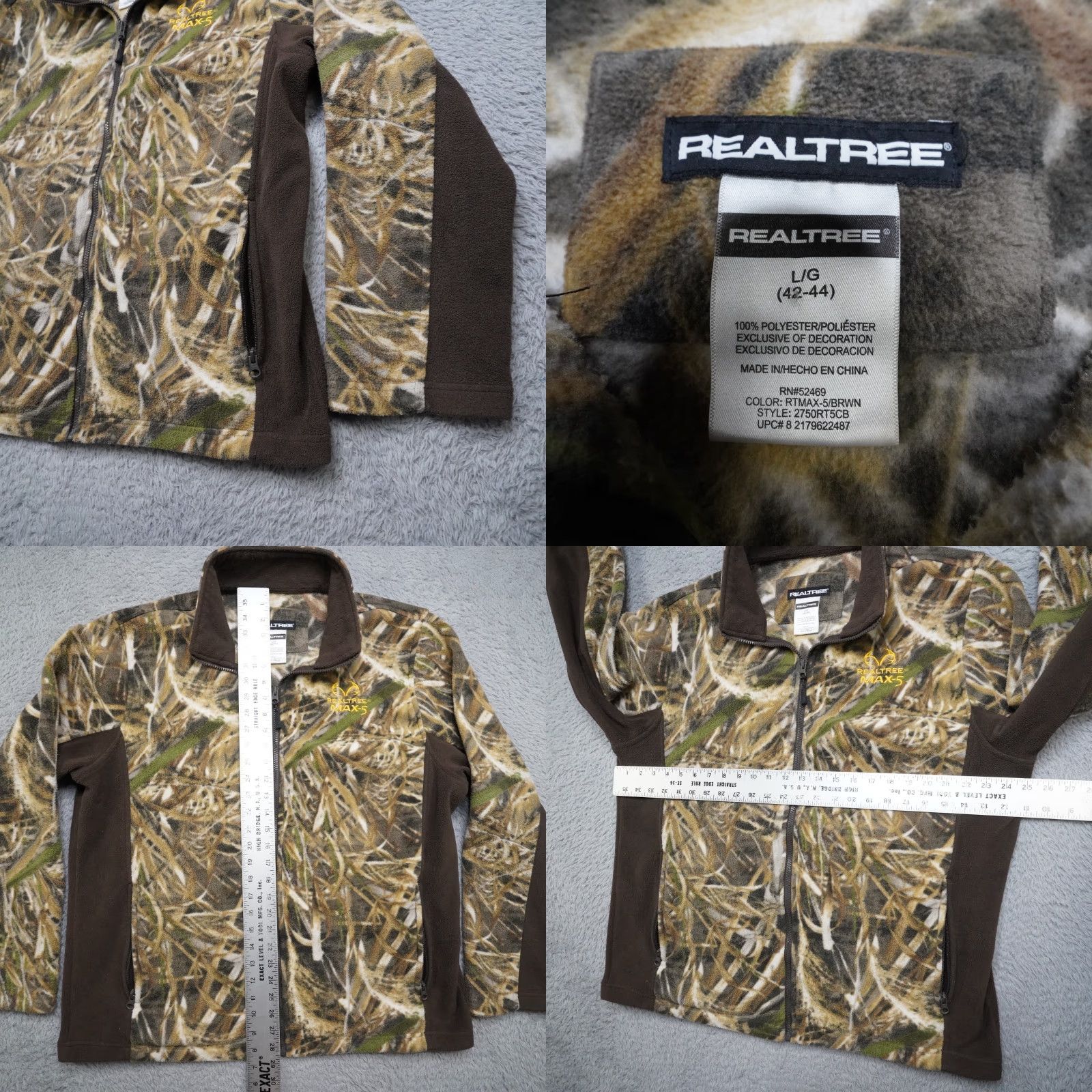 Realtree Realtree Max-5 Jacket Camouflage L Hooded Pockets Fleece Outdoor Hunting Men XS? Size US L / EU 52-54 / 3 - 8 Thumbnail