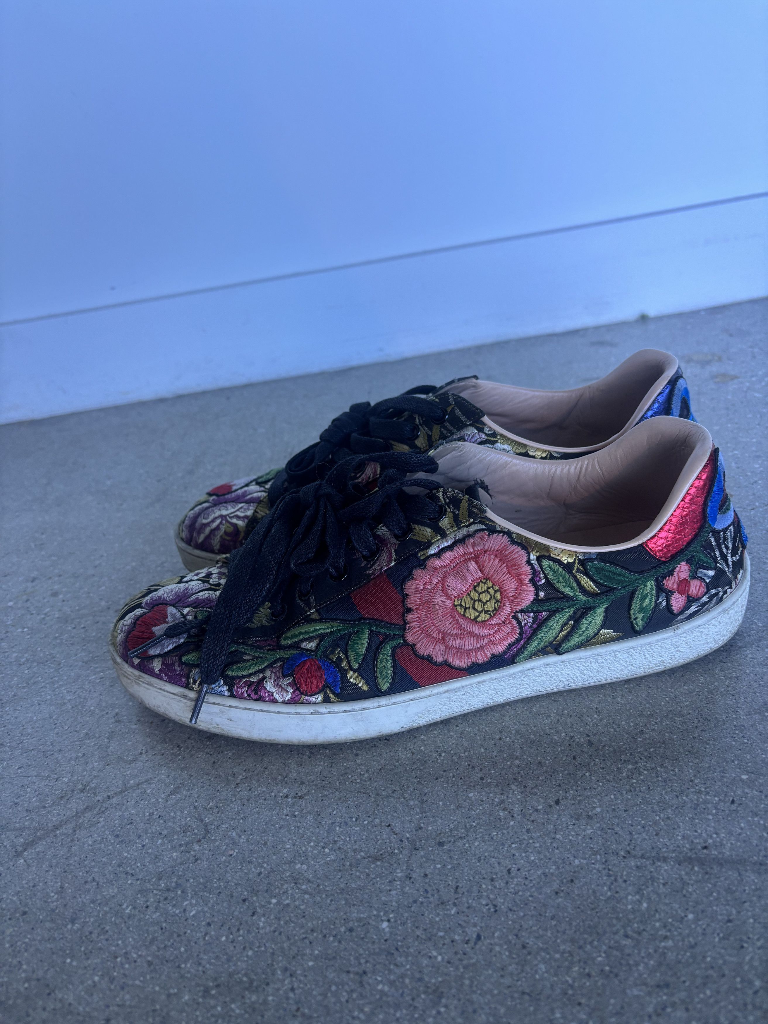 Gucci Gucci Ace Floral (Leather) Size US 9 / EU 42 - 4 Thumbnail