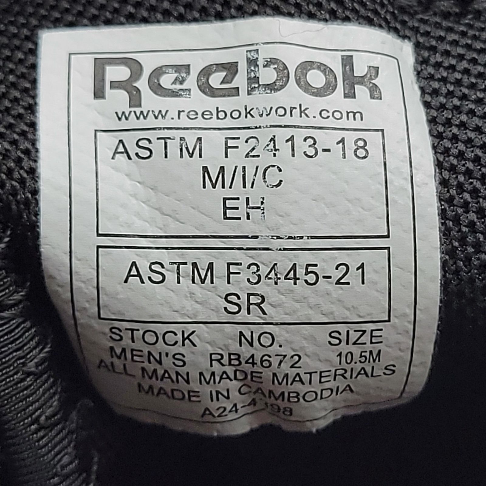 Reebok Reebok Astroride Strike Work CT XW Toe Sz 10.5 Black RB4672 Size US 10.5 / EU 43-44 - 8 Thumbnail