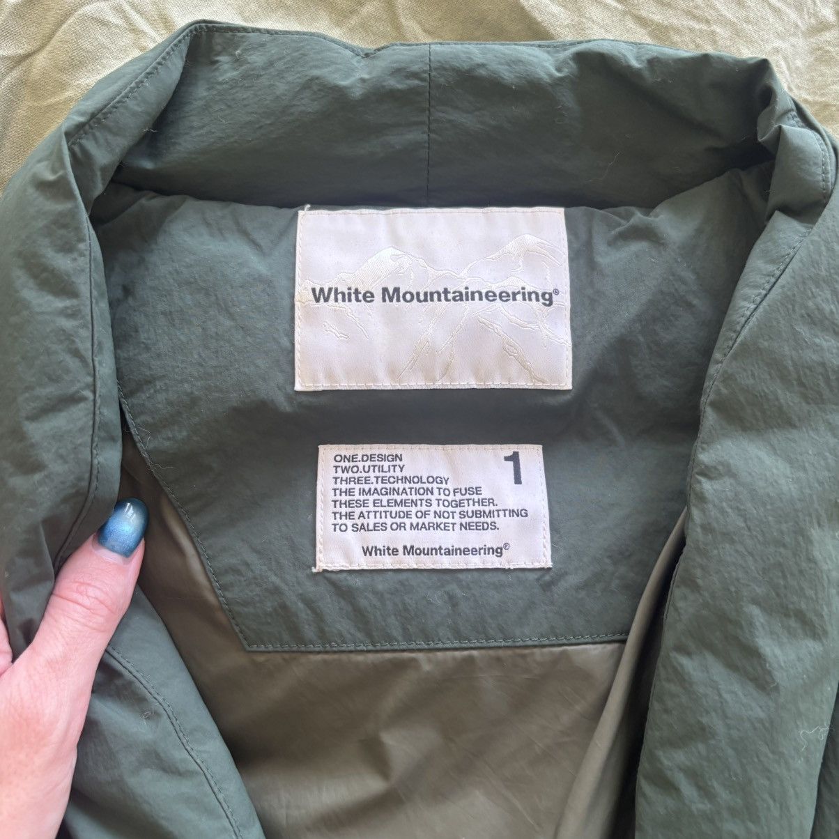 White Mountaineering X Taion Hanten Jacket Forest Green, Men's — image 3 of 5