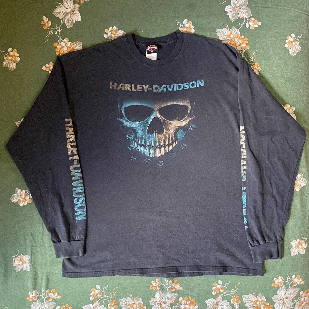 Hanes Vintage Harley Davidson Double Sided Skull Tee Size US XXL / EU 58 / 5 - 2 Thumbnail