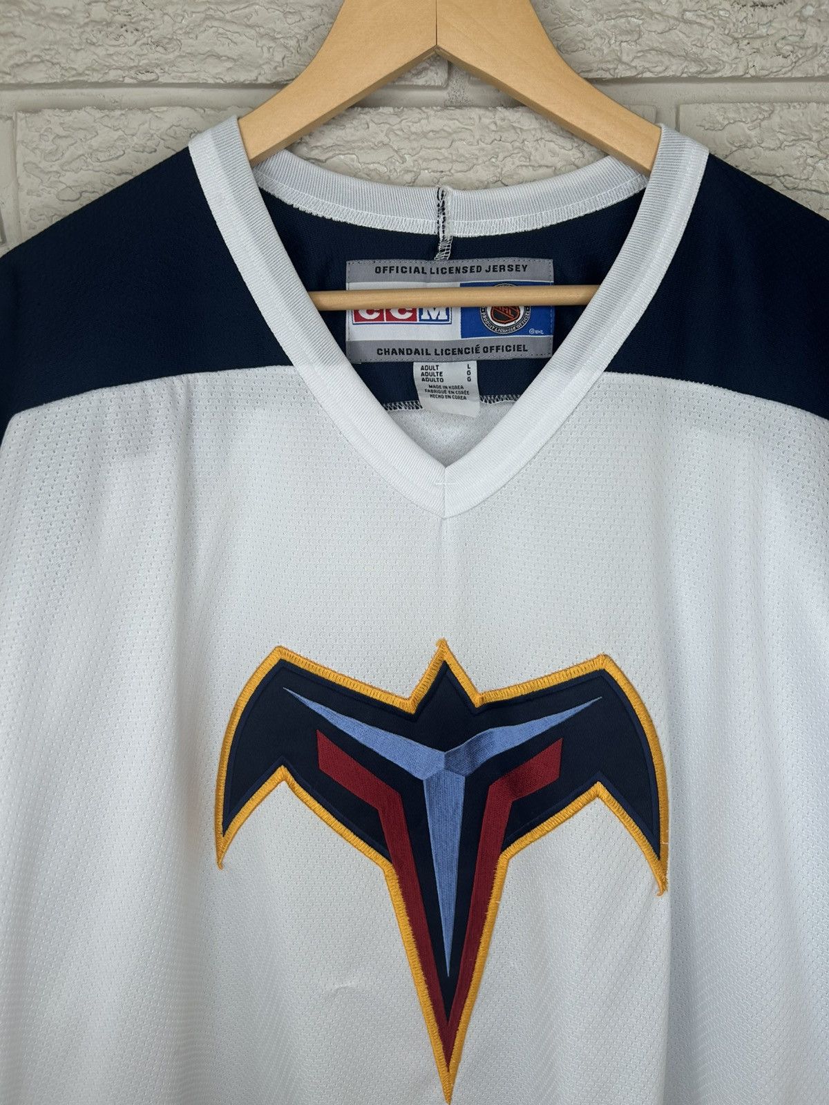 Ccm Vintage CCM Atlanta Thrashers NHL Jersey Size US L / EU 52-54 / 3 - 4 Thumbnail