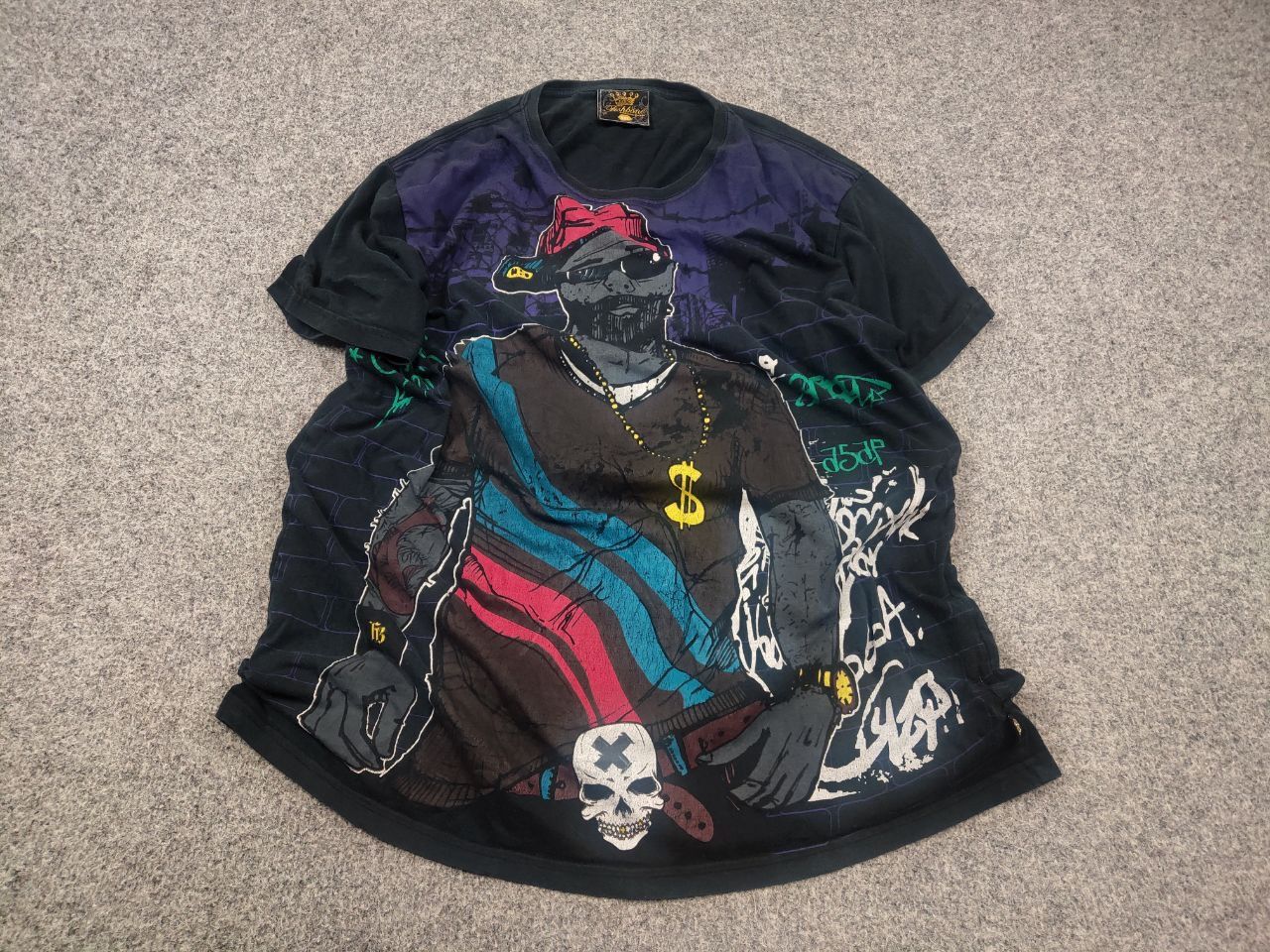 Vintage Vintage Y2K Fishbone hip hop Big graphic print T Shirt Tee Size US XL / EU 56 / 4 - 3 Thumbnail