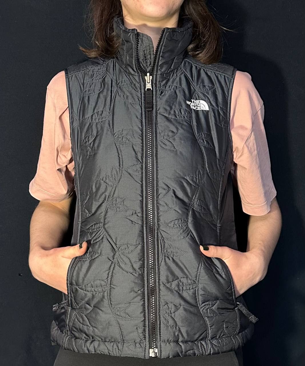 The North Face The North Face Woman zip Vest gray Flower Stitching Quilted Size XS / US 0-2 / IT 36-38 - 2 Thumbnail