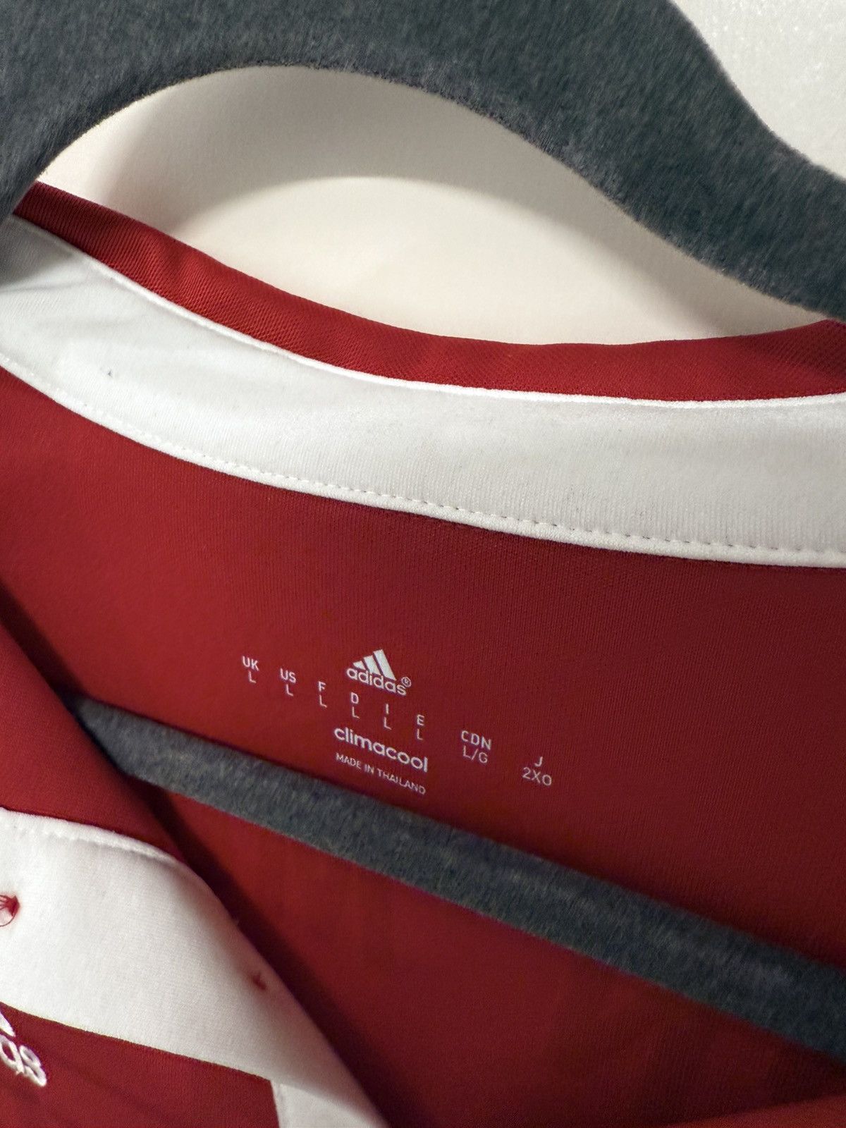Adidas Bayern Munich Red Collar Jersey Kit Size US L / EU 52-54 / 3 - 7 Thumbnail