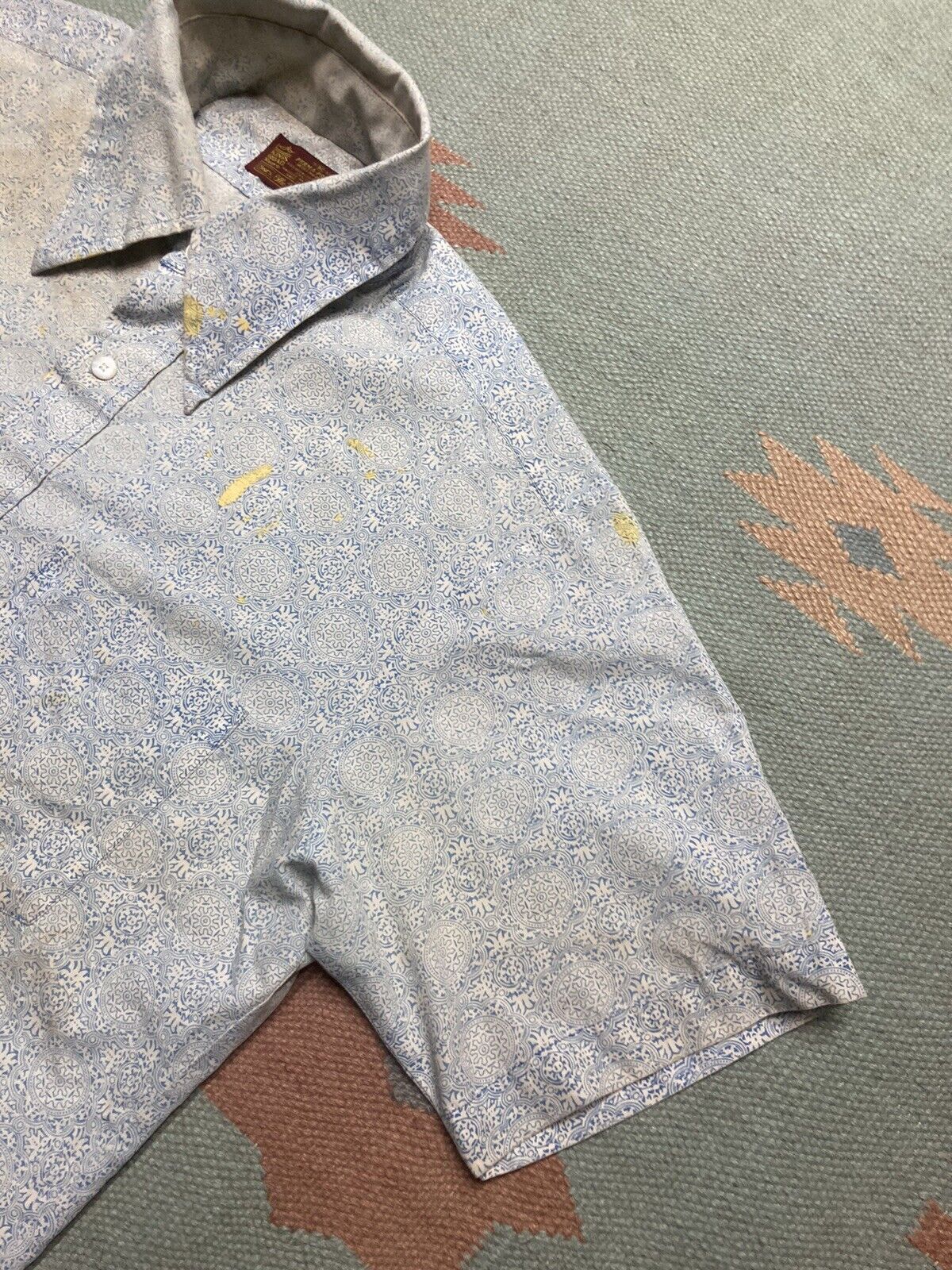 Sears × Vintage VTG 70s shirt sears kings road paint distressed mandala M Size US M / EU 48-50 / 2 - 4 Thumbnail