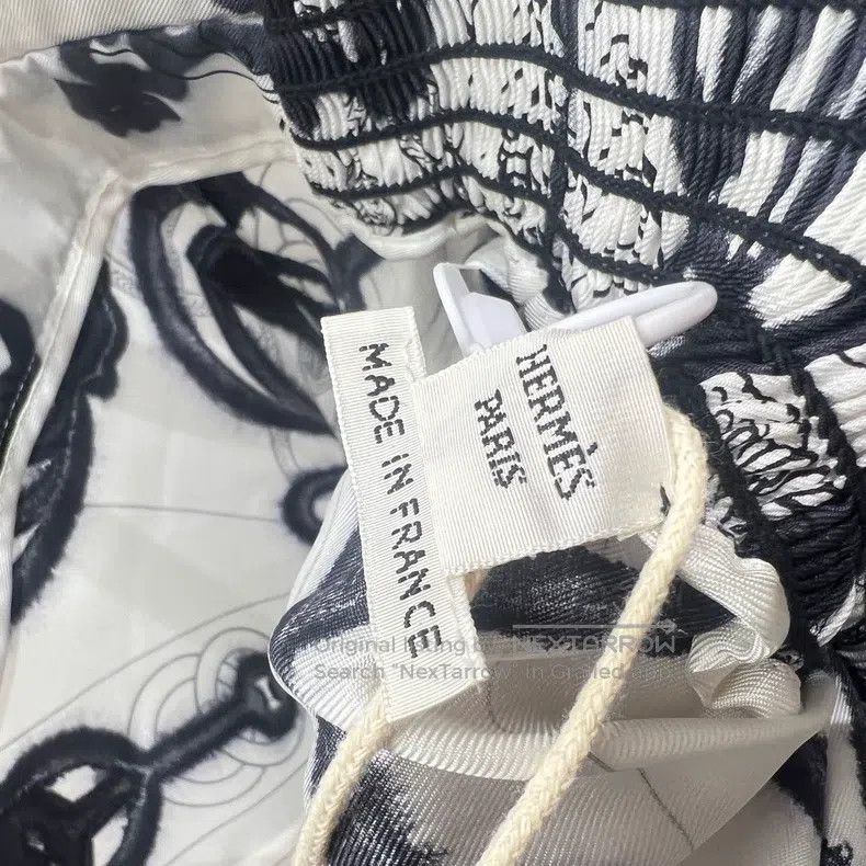Hermes Hermes Black and White Watercolor Rattle Dress, Silk Size XXS / US 00 / IT 34 - 2 Thumbnail