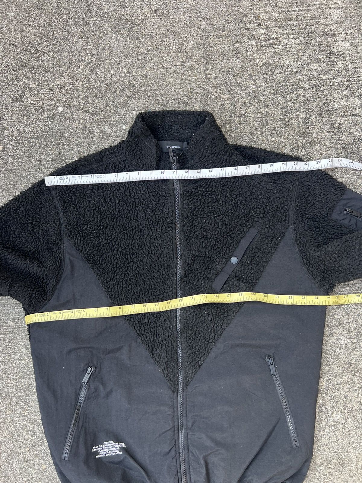 Undercover Undercover X Gu Black Hybrid Fleece Zipper Jacket Size US L / EU 52-54 / 3 - 3 Thumbnail