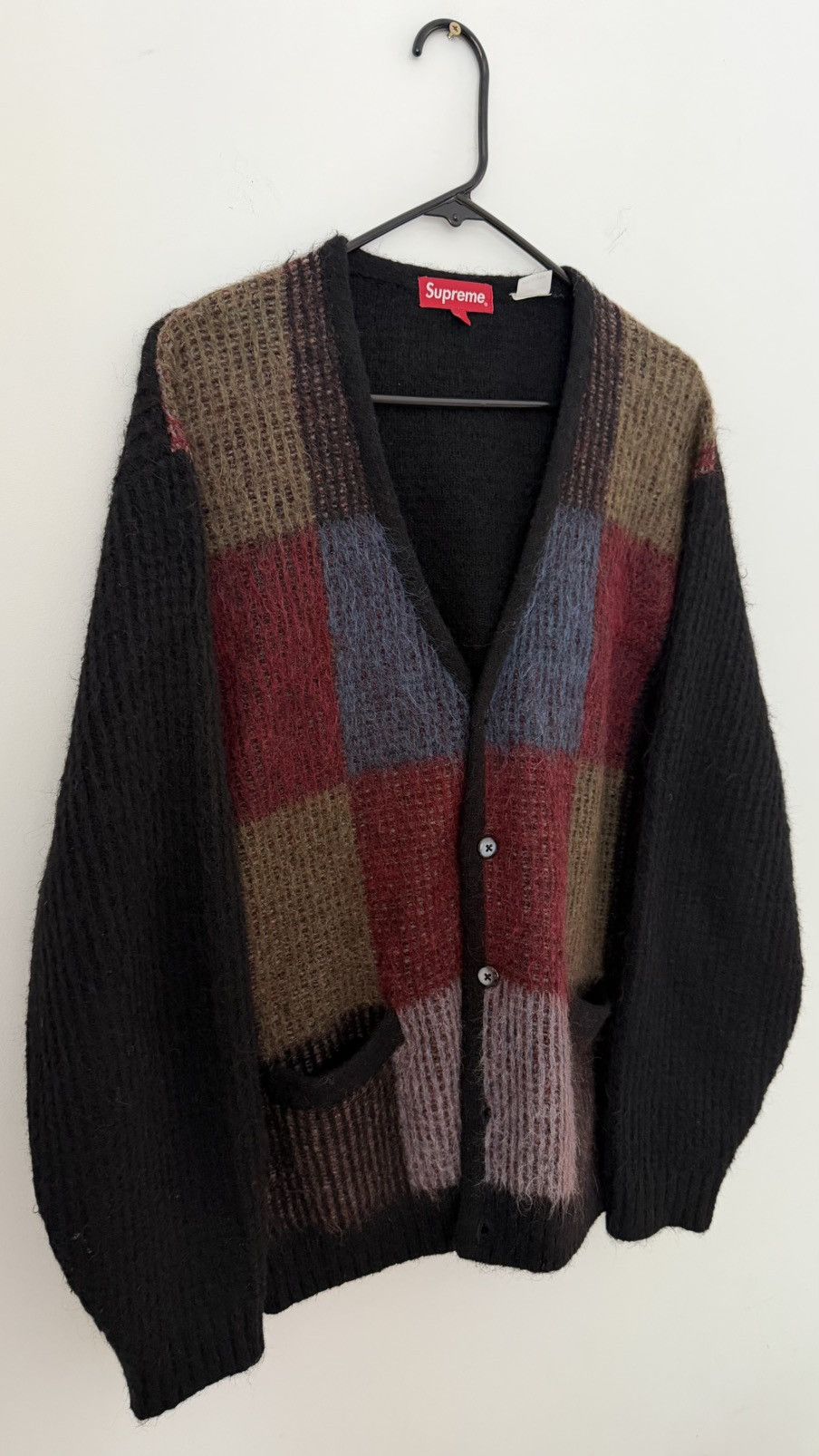 Supreme Supreme Brushed Grid Mohair Cardigan Size US L / EU 52-54 / 3 - 3 Thumbnail