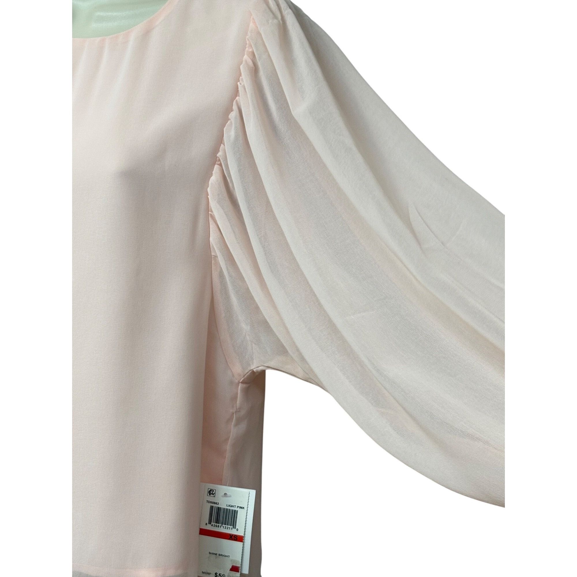 Other Q & A Volume Sleeve Blouse, Pale Pink, XS Size XS / US 0-2 / IT 36-38 - 10 Thumbnail