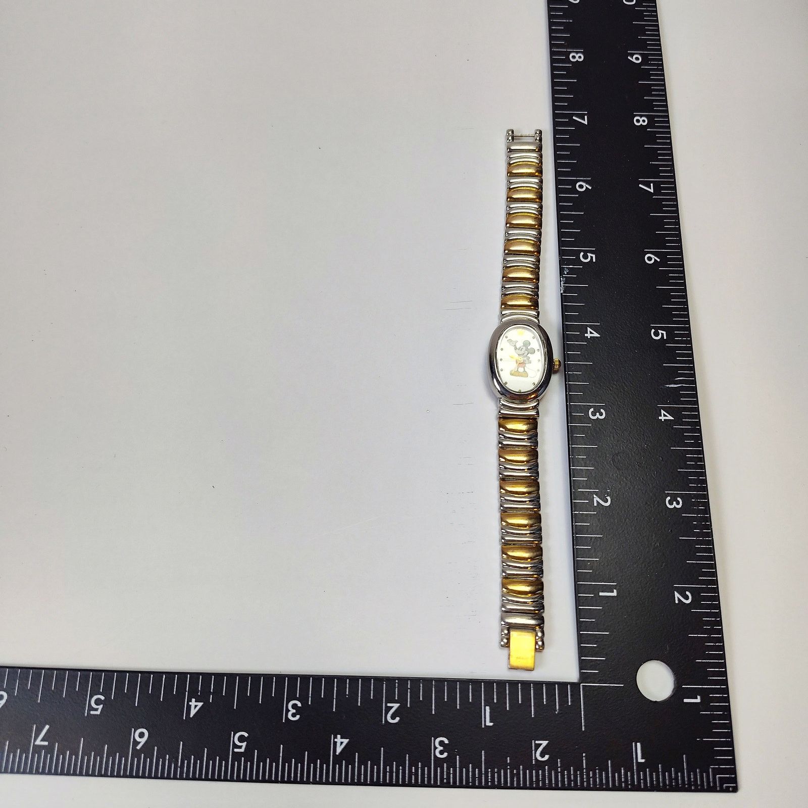 Disney Disney Store Mickey Mouse Oval Watch Gold Silver Bracelet Size ONE SIZE - 5 Thumbnail