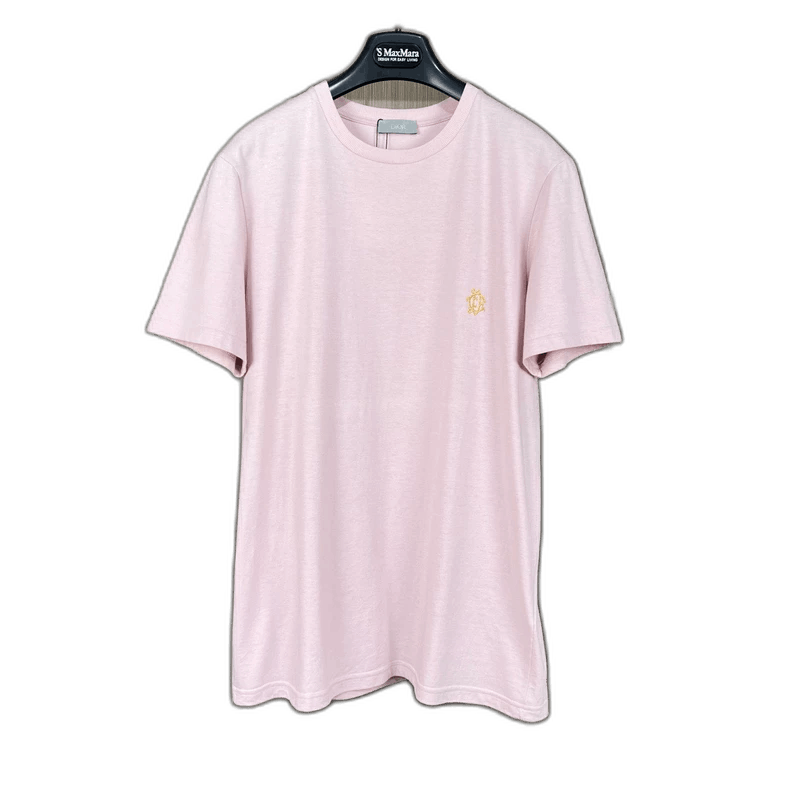 Dior Pink Short Sleeve Embroidered TShirt-2506