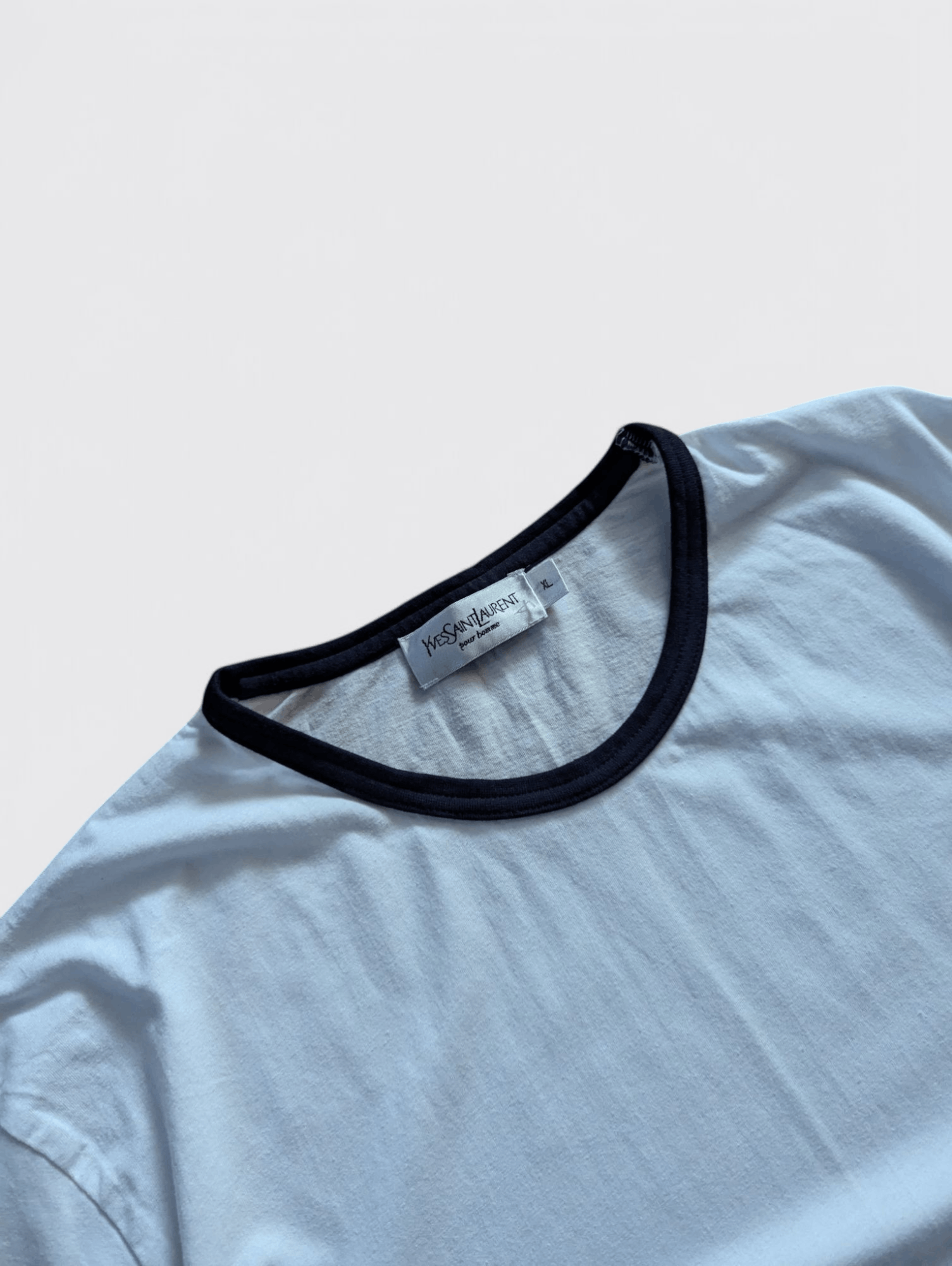 Yves Saint Laurent Yves Saint Laurent White Tshirt Size US XL / EU 56 / 4 - 5 Thumbnail