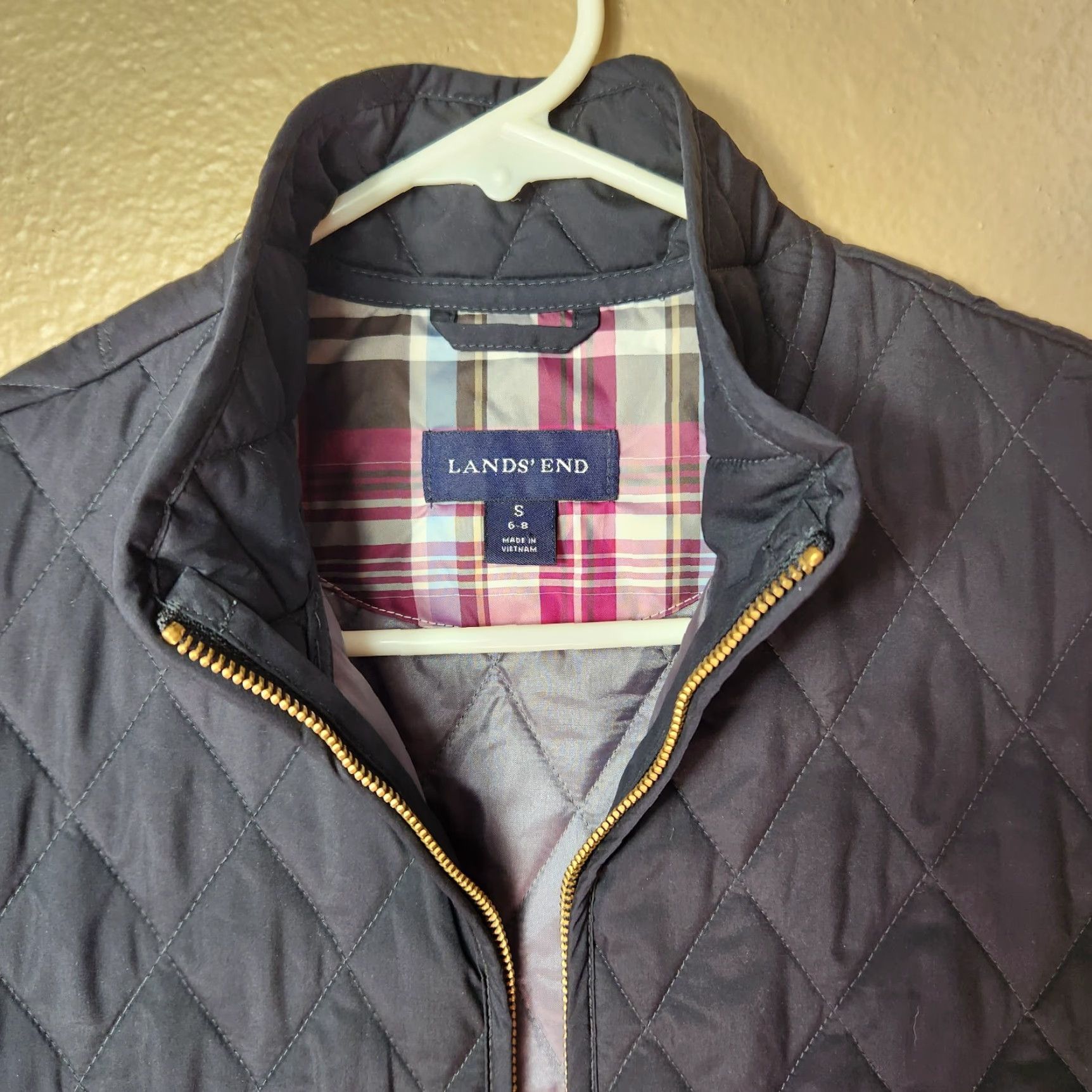 Lands' End Lands' End Womens Black Diamond Quilted Zip Up Vest S Regular Size S / US 4 / IT 40 - 4 Thumbnail