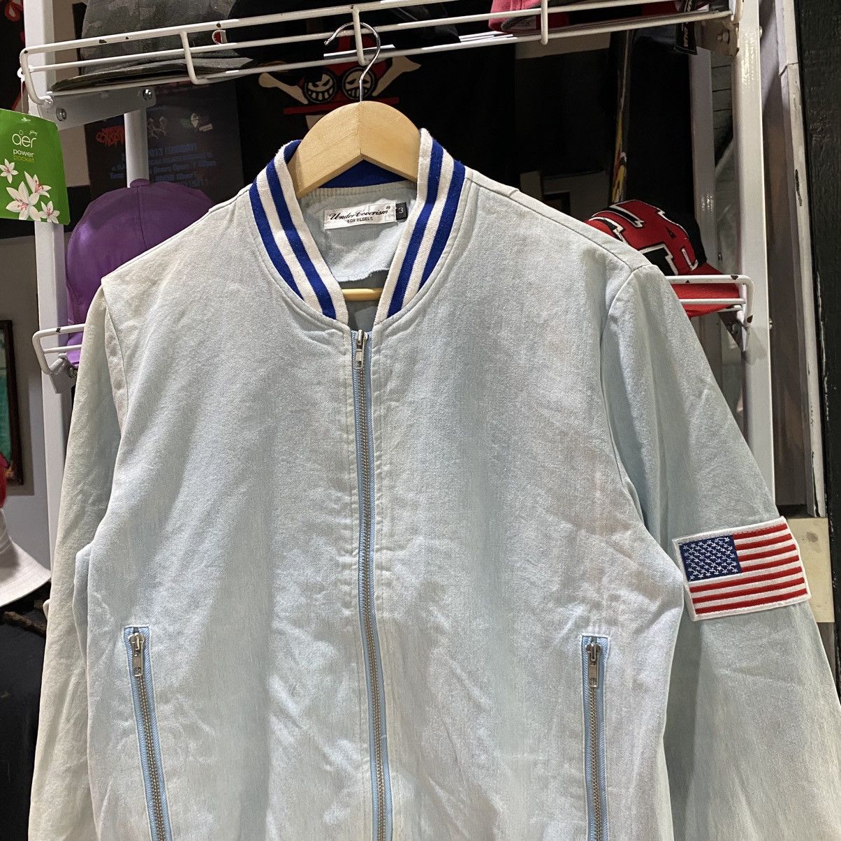 Jun Takahashi × Undercover Undercover VTG AW02 Witches Cell Groupie Denim Bomber Jacket Size US M / EU 48-50 / 2 - 3 Thumbnail