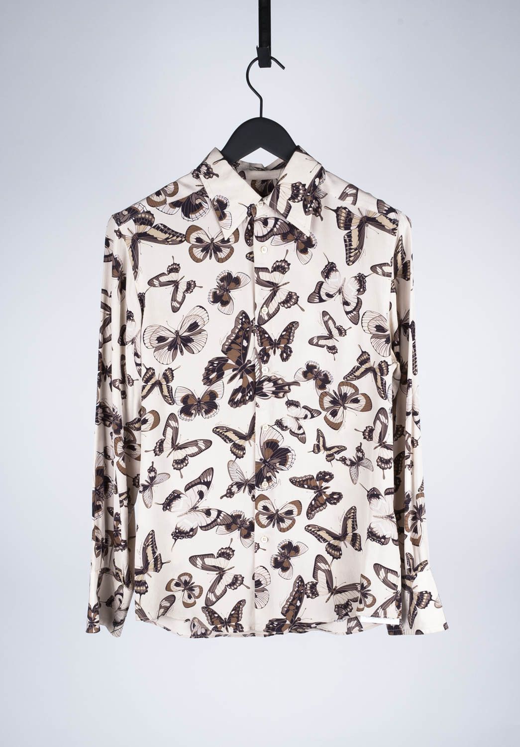 Gucci Vintage Gucci Men Silk Shirt Butterfly Size 41/M Size US M / EU 48-50 / 2 - 1 Thumbnail