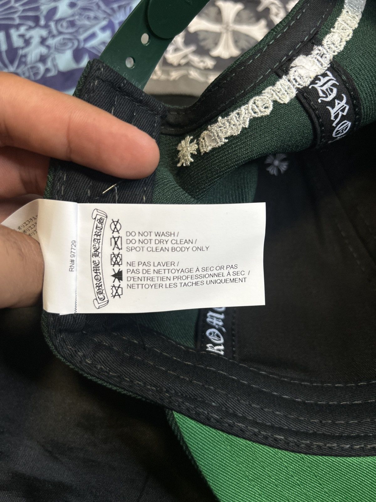Chrome Hearts Chrome Hearts Green 6 Panel BaseBall Hat Size ONE SIZE - 6 Thumbnail