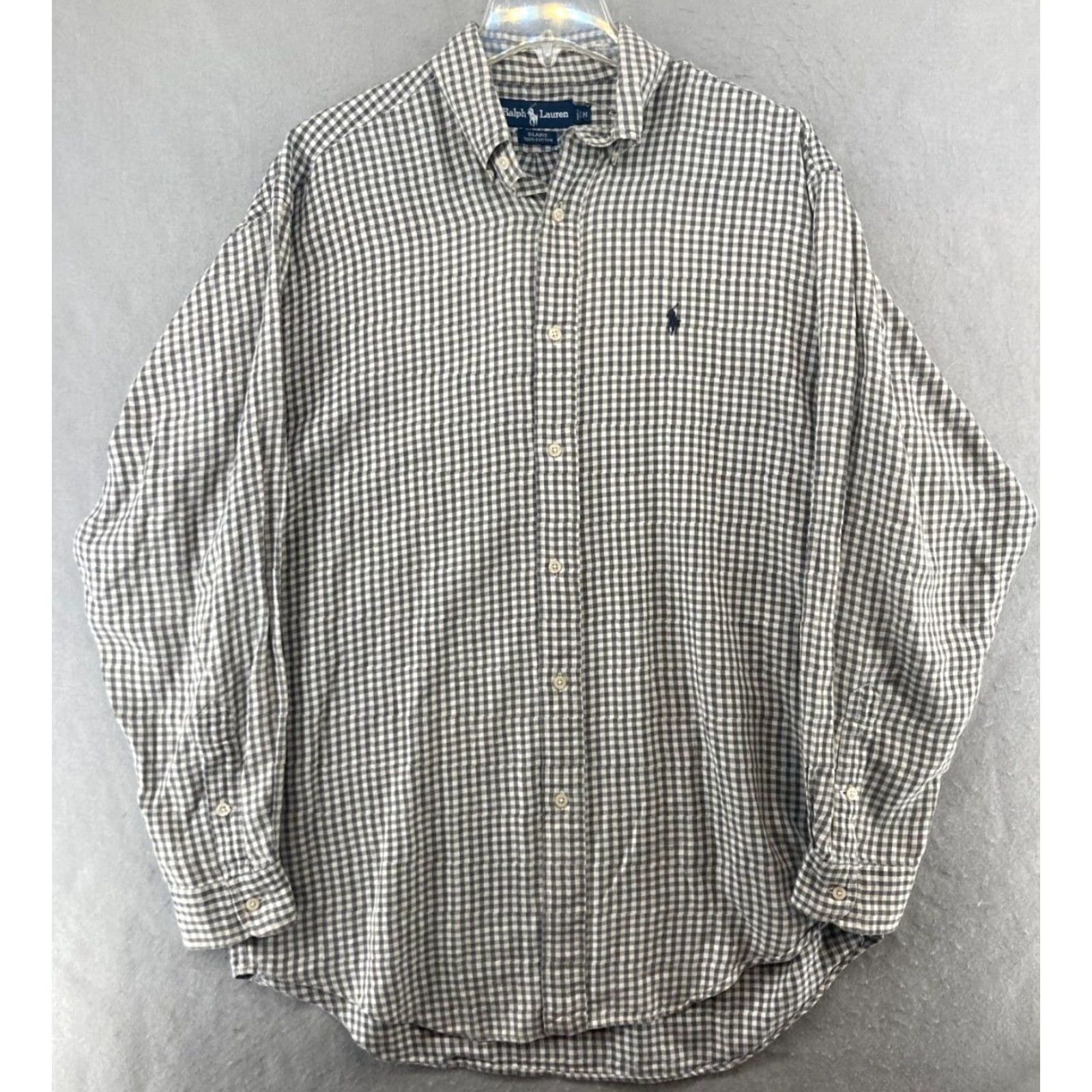 Ralph Lauren Ralph Lauren Mens Button-Up Shirt M Gray Blaire Cotton Size US M / EU 48-50 / 2 - 2 Thumbnail