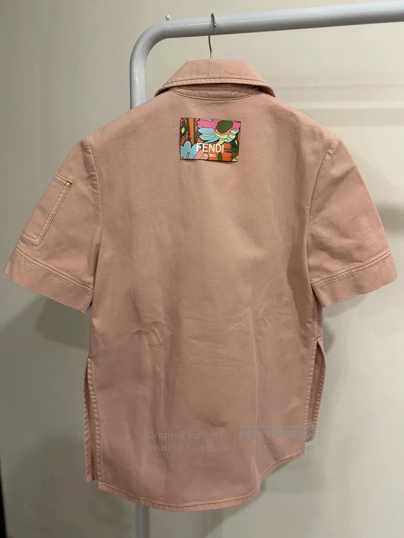 Fendi Fendi Light Pink Denim Short Sleeve Jacket Size XS / US 0-2 / IT 36-38 - 2 Thumbnail