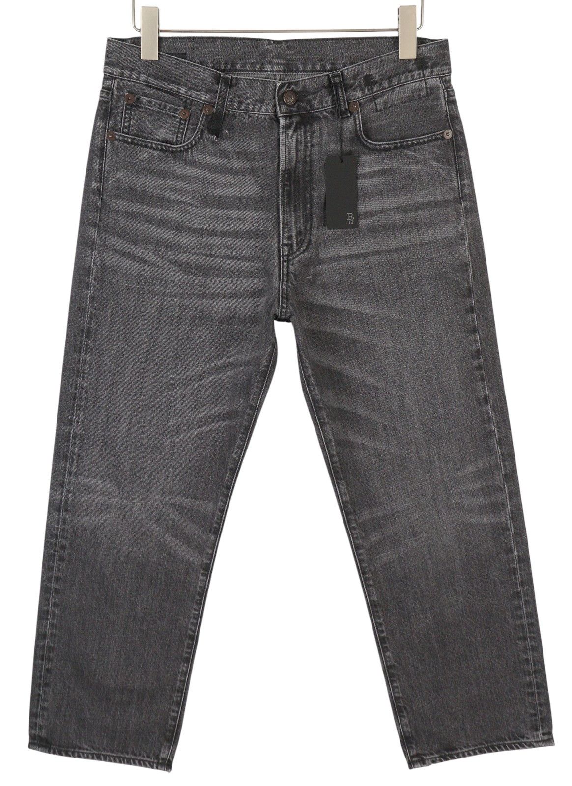 R13 BOYFRIEND 28 Wilson Black Whiskers Faded Zip PS25 86682 Size 28" / US 6 / IT 42 - 1 Thumbnail