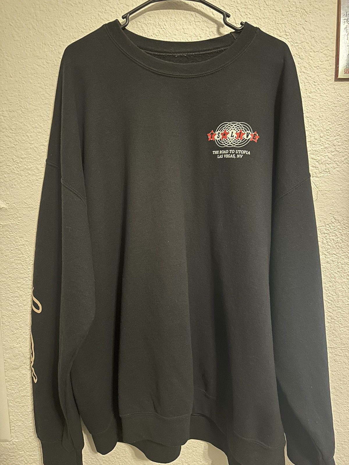 スウェット・トレーナー Travis Scott x Online Ceramics Utopia Crewneck Black Online Ceramics × Travis Scott Travis Scott x Online