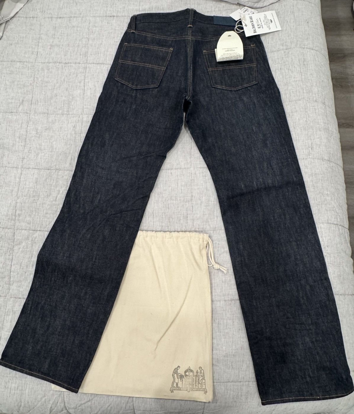 Big John R008 (000W) RARE JEANS / Straight 15.5oz Size US 33 - 3 Thumbnail