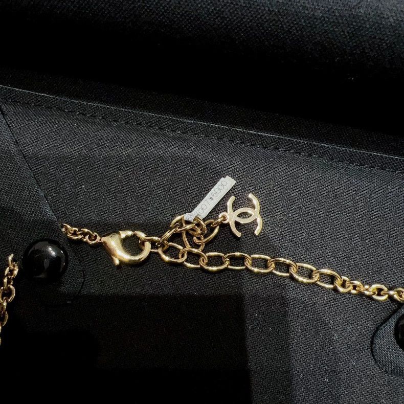 Chanel Chanel Chocker gold love beaded double c rhinestone necklac Size ONE SIZE - 3 Thumbnail