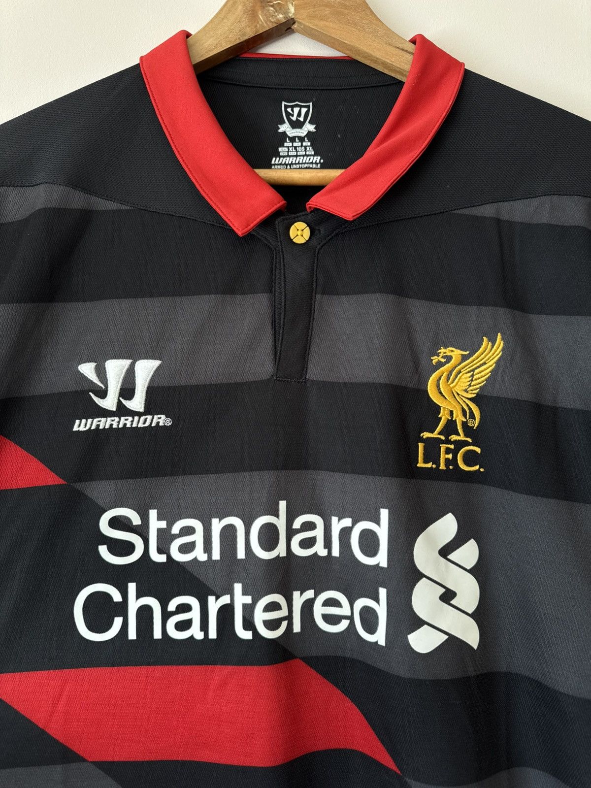 Warrior Liverpool 2014-2015 Third Soccer Longsleeve Jersey Shirt Kit Size US L / EU 52-54 / 3 - 7 Thumbnail