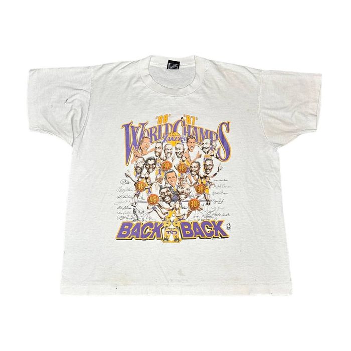 Vintage Vintage 80s Salem LA Lakers Back to Back World Champs