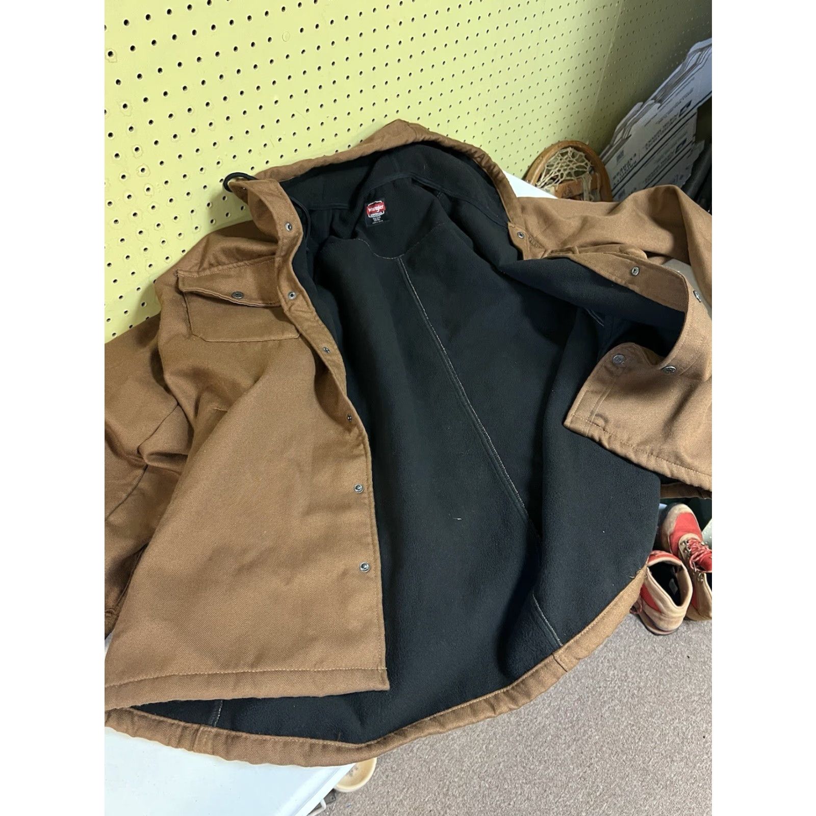Wrangler Wrangler Coat Workwear Hooded 2XL Men Tan Khaki Jacket Coat Zip Polyester Regular Size XL? 2XL? Size US XXL / EU 58 / 5 - 5 Thumbnail