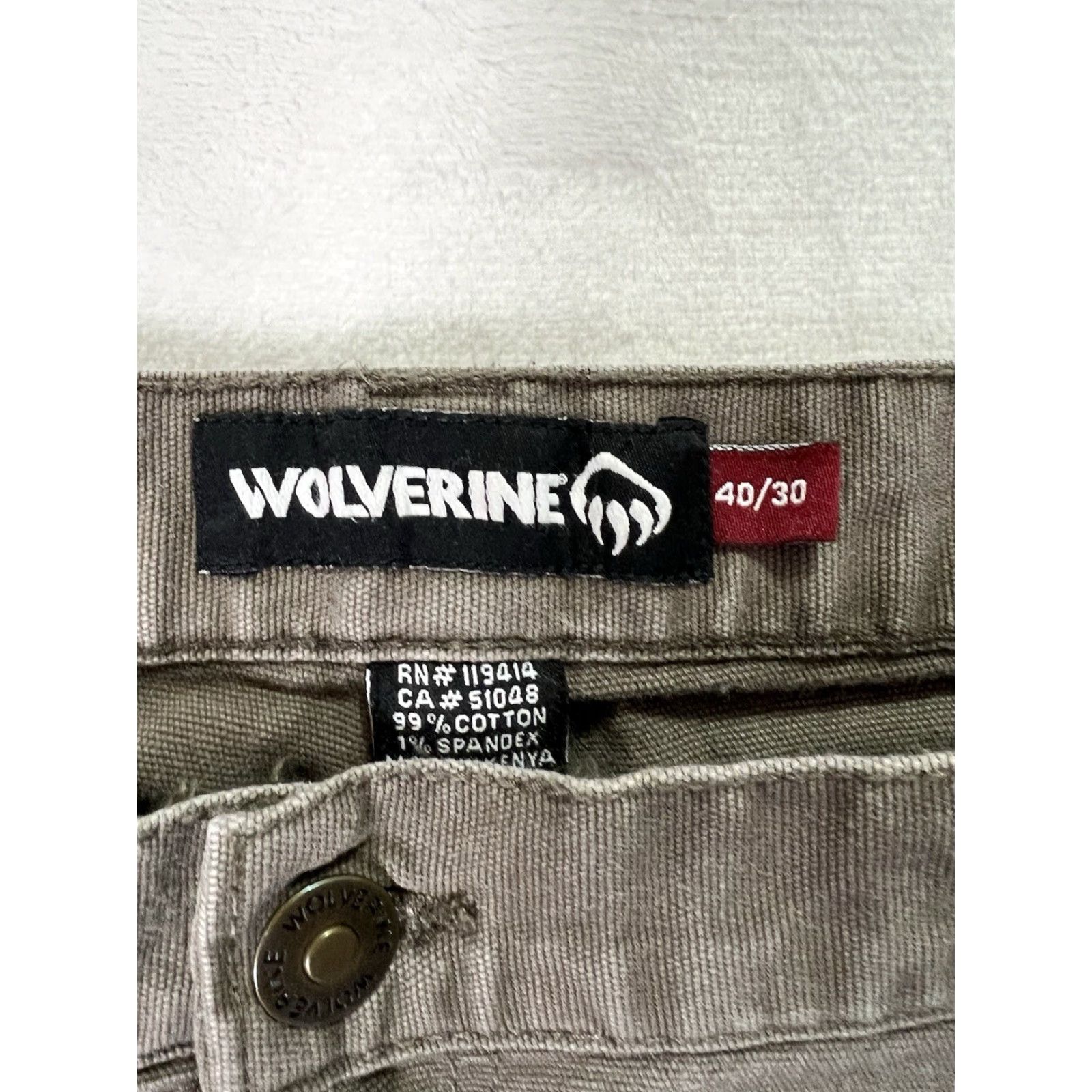 Vintage VINTAGE? No, Wolverine Carpenter Work Brown Pants Canvas Size 40x30 Workwear Grunge (Men) 5-Pocket Logo Flat Front Straight Leg Cotton Canvas Jeans Size US 40 / EU 56 - 4 Thumbnail