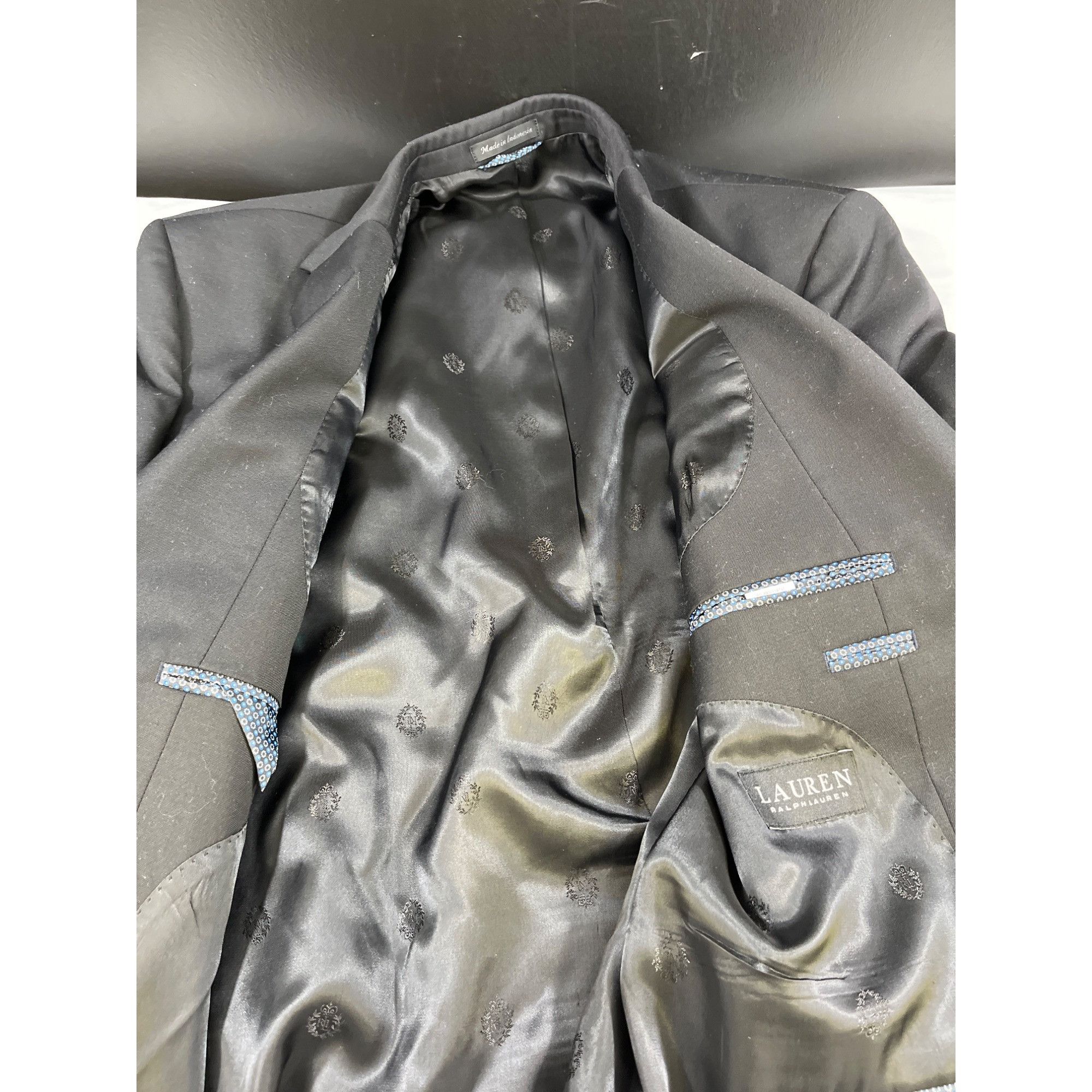 Lauren Ralph Lauren Lauren Ralph Lauren Men's Black Luxury Black Label Blazer Sz Size 46R - 5 Thumbnail