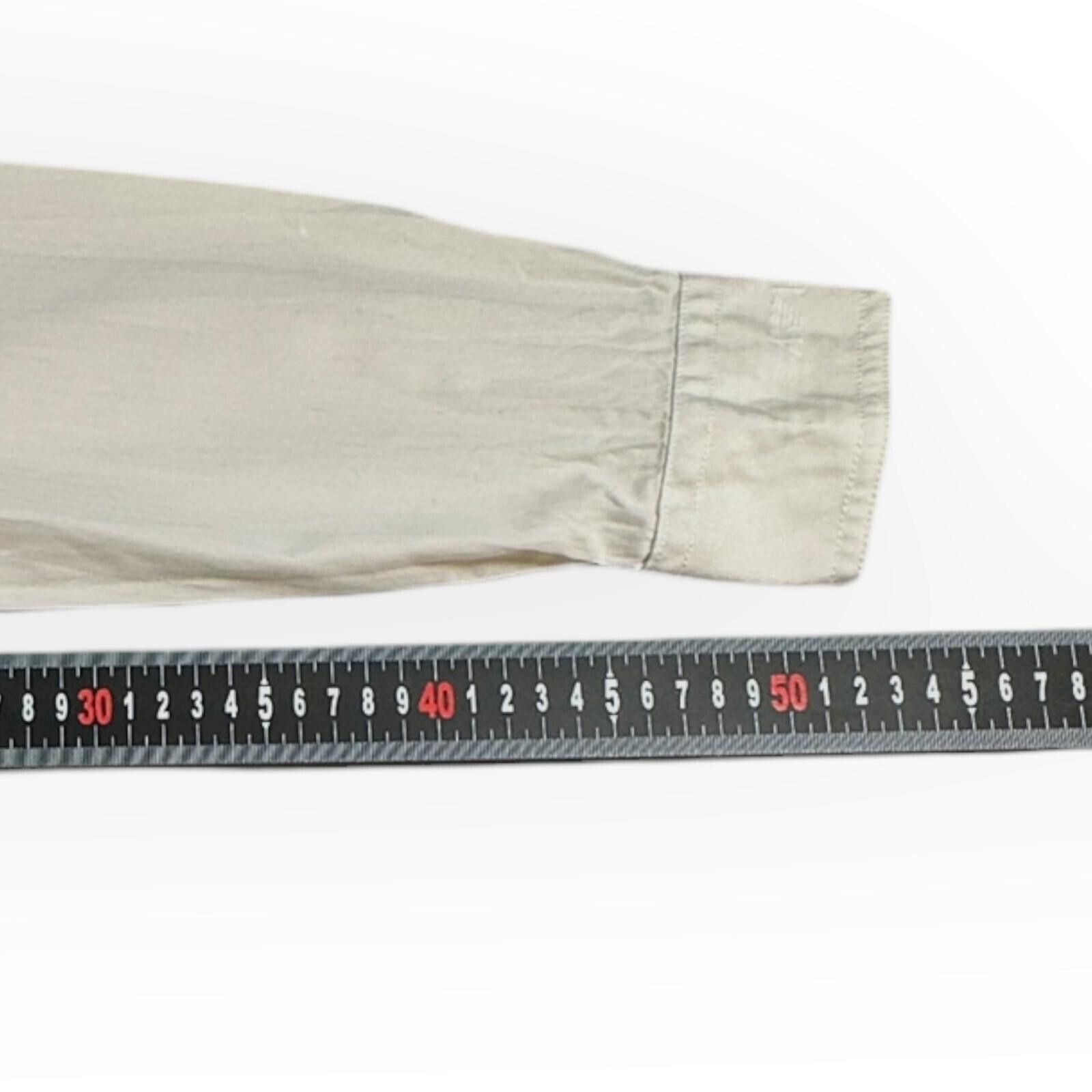 Other Armani Jeans Shirt Men's UK Size L Beige Plain Long Sleeve Size 42R - 12 Thumbnail