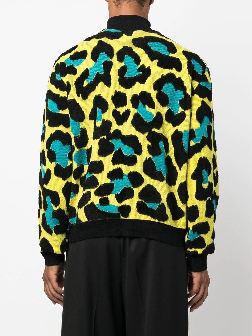 Versace o1y0525 Leopard-print V-neck Cardigan in Multicolor Size US M / EU 48-50 / 2 - 4 Thumbnail