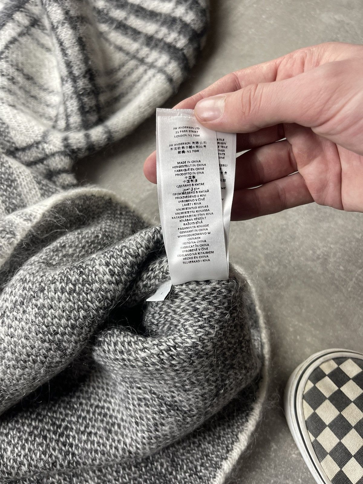 JW Anderson JW Anderson Anchor Logo Plaid Mohair Wool Sweater Size US L / EU 52-54 / 3 - 17 Thumbnail