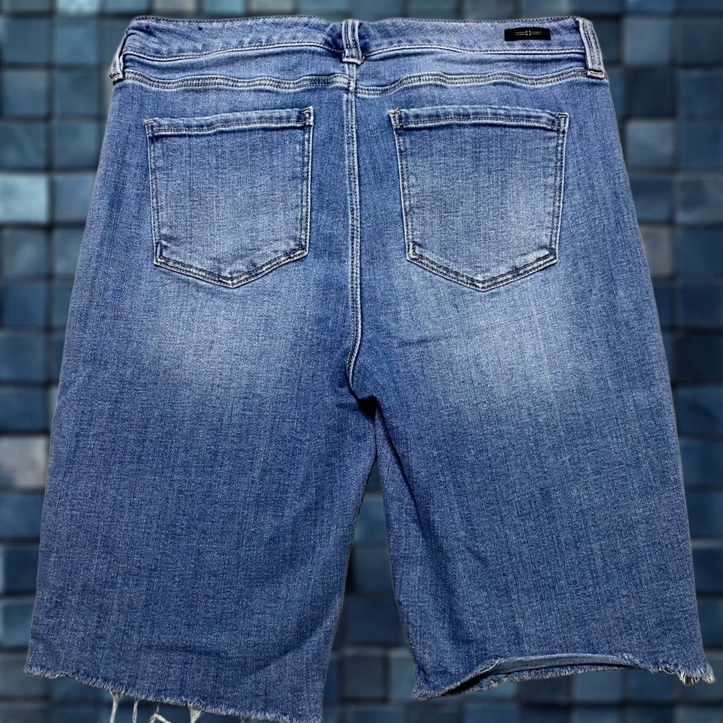 Denime Liverpool Womens Shorts Jean Denim Bermuda Blue Cut Off sz 12 Inseam 11" Size 34" / US 12 / IT 48 - 1 Thumbnail
