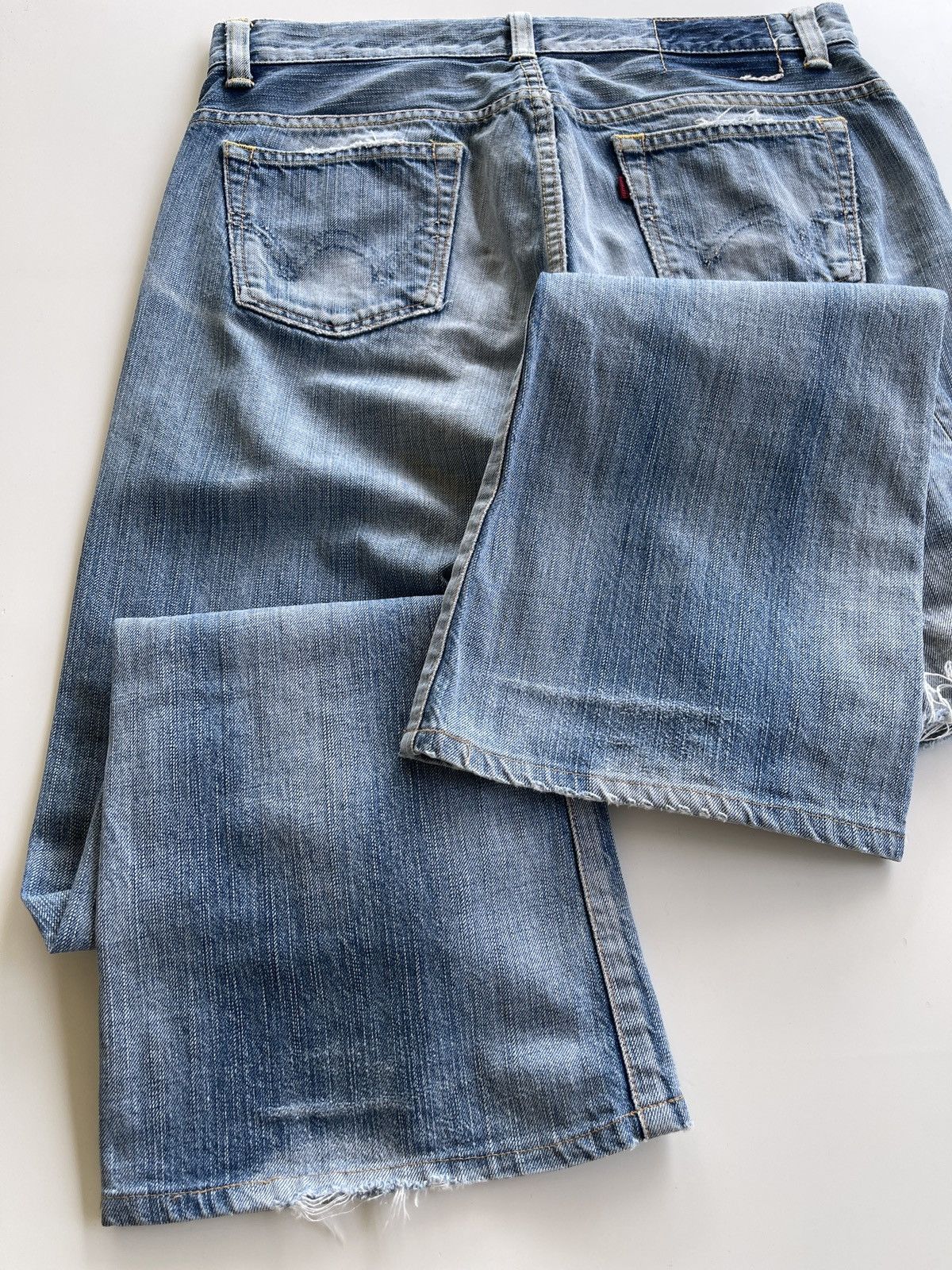 Vintage Vintage edwin Distressed Flare Jeans Size US 31 - 8 Thumbnail