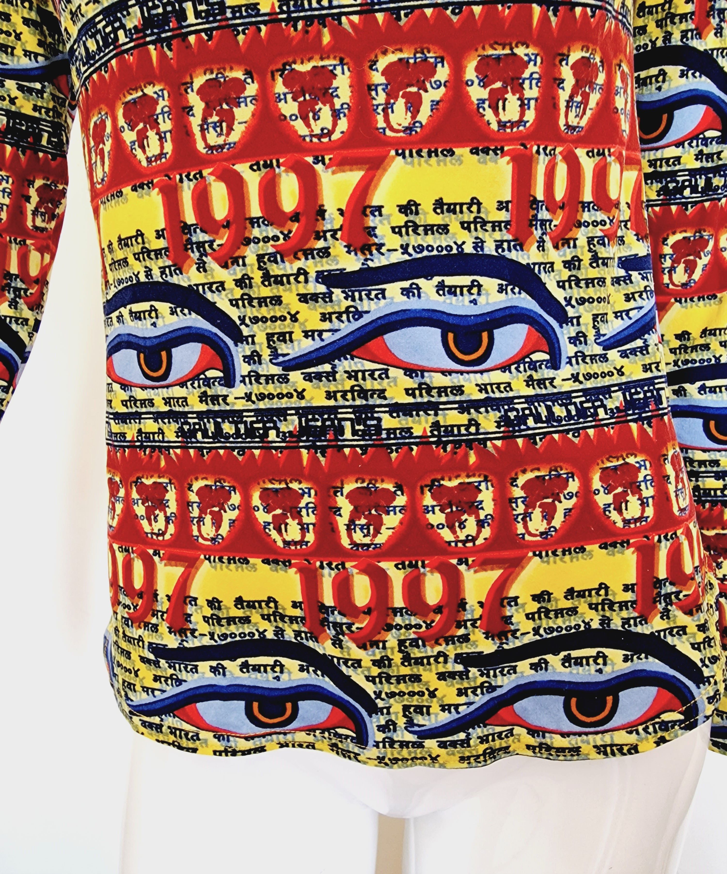 Jean Paul Gaultier Jean Paul Gaultier Tibet 1997 Buddha Eye T-shirt Top Tee Size M / US 6-8 / IT 42-44 - 6 Thumbnail