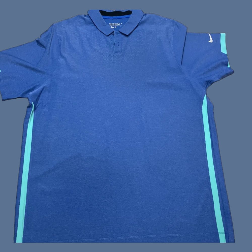 Nike NIKE GOLF TOUR PERFORMANCE POLY SPANDEX POLO SHIRT DRI-FIT BLUE XL Golf Polo Nike Dri-Fit Men Polo Blue 90s? Size US XL / EU 56 / 4 - 1 Thumbnail