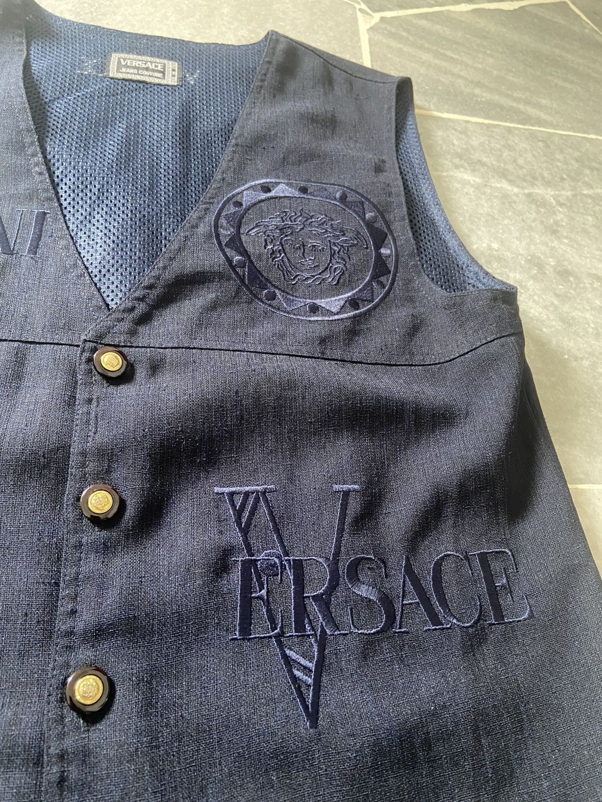 Versace Jeans Couture Vintage Gianni Versace Vest jacket Size US M / EU 48-50 / 2 - 2 Thumbnail