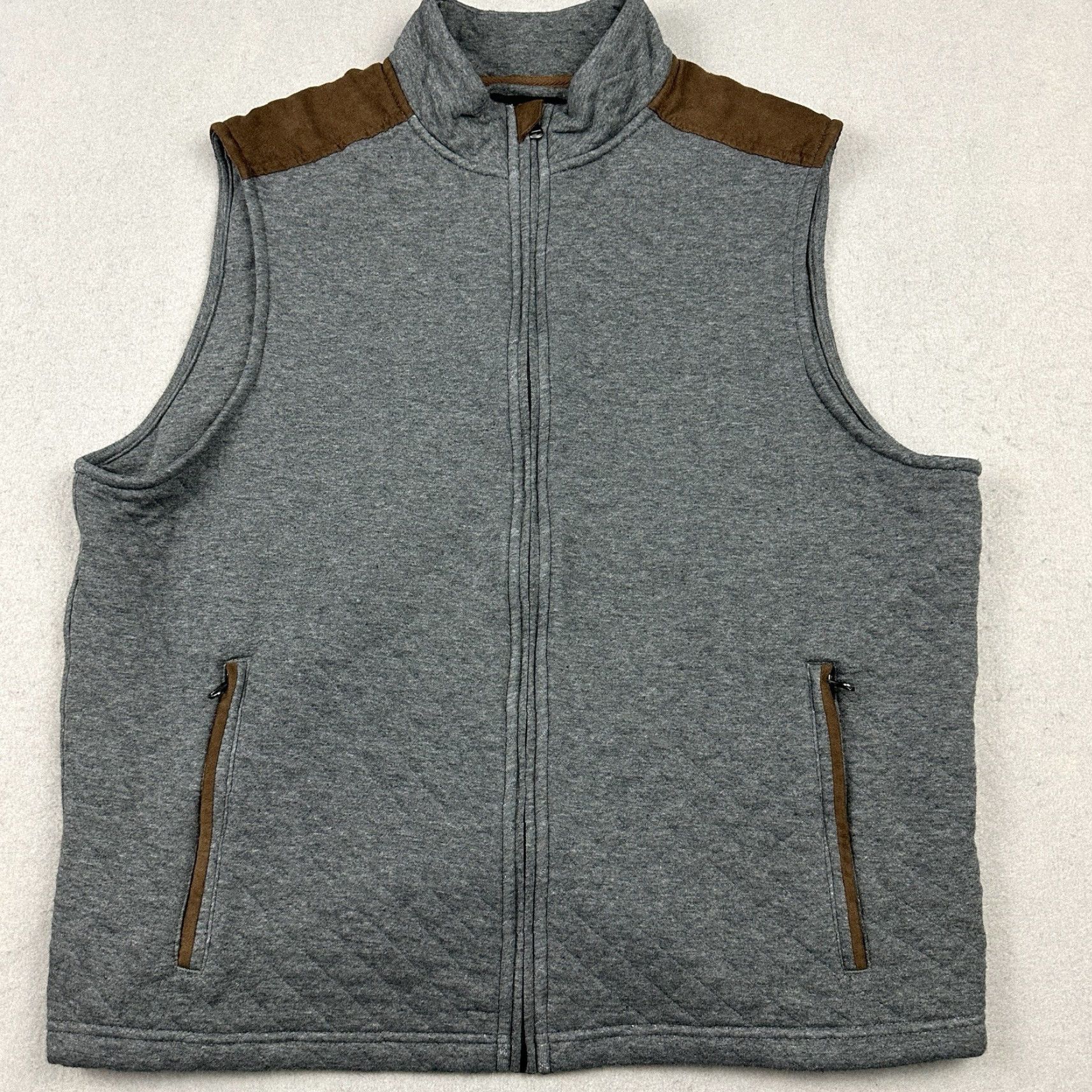 Bonobos Bonobos Vest Men Large Gray Full Zip Quilted Pockets Logo Size US L / EU 52-54 / 3 - 2 Thumbnail