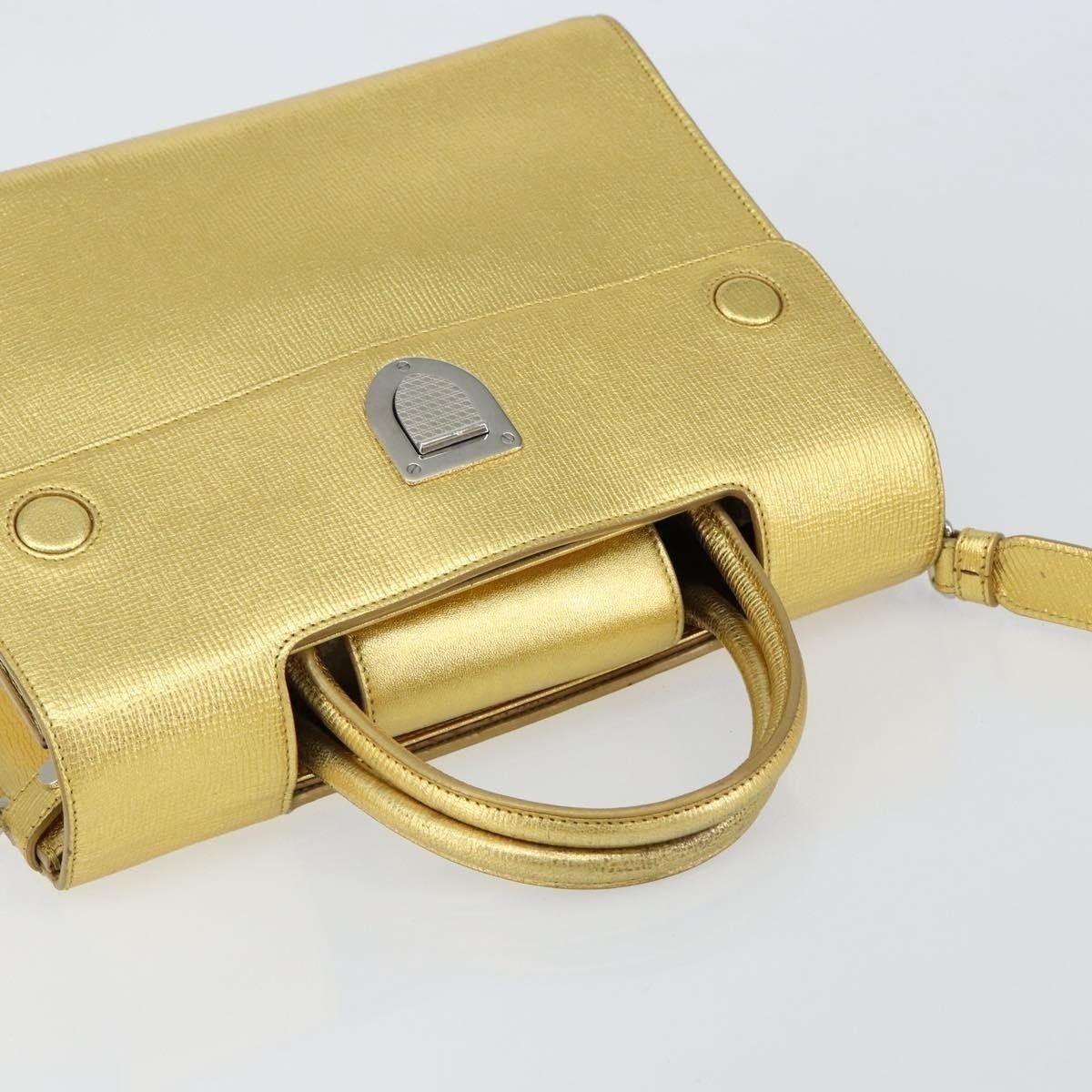 Dior Dior Leather Handbag Gold Size ONE SIZE - 3 Thumbnail