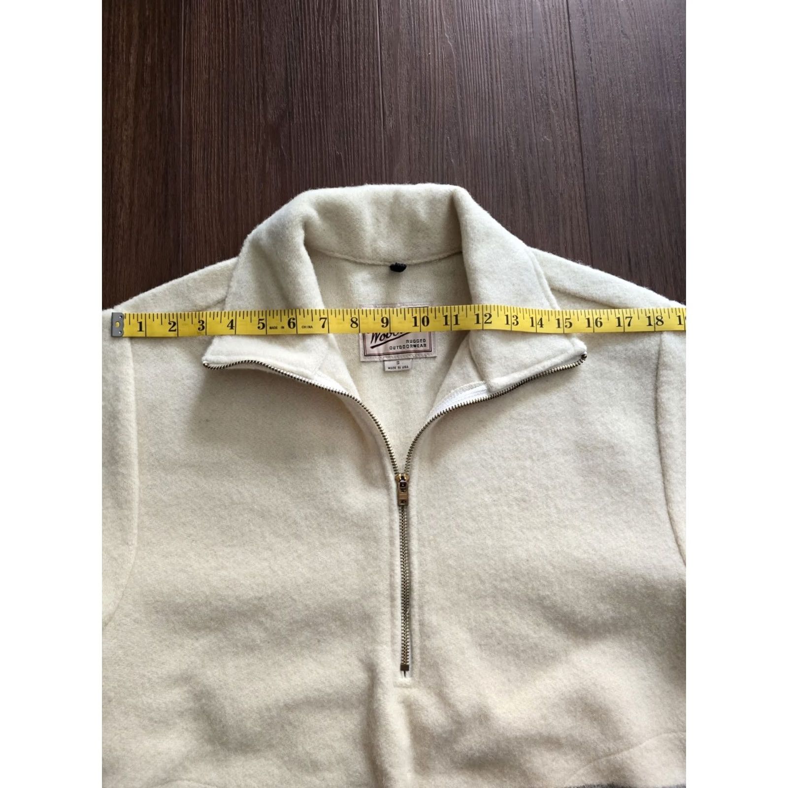 Vintage VINTAGE Woolrich Pullover 1/2 Zip Pockets Wool Mens Small Cream Grey USA Shirt Regular XS? Size US S / EU 44-46 / 1 - 5 Thumbnail
