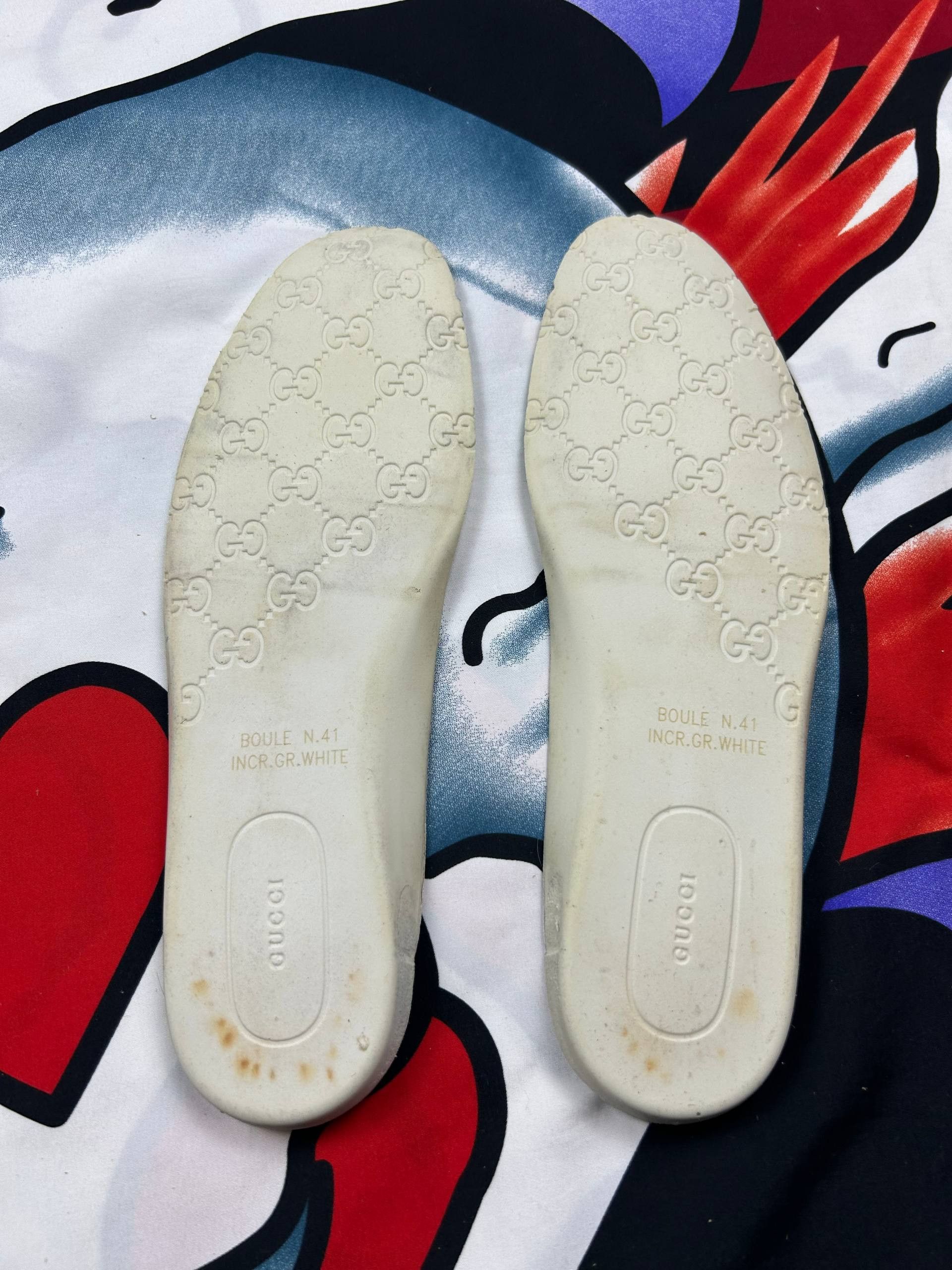 Gucci Gucci Luxury LeatherSuede Trainer with Script Logo Sneaker Size US 10 / EU 43 - 9 Thumbnail