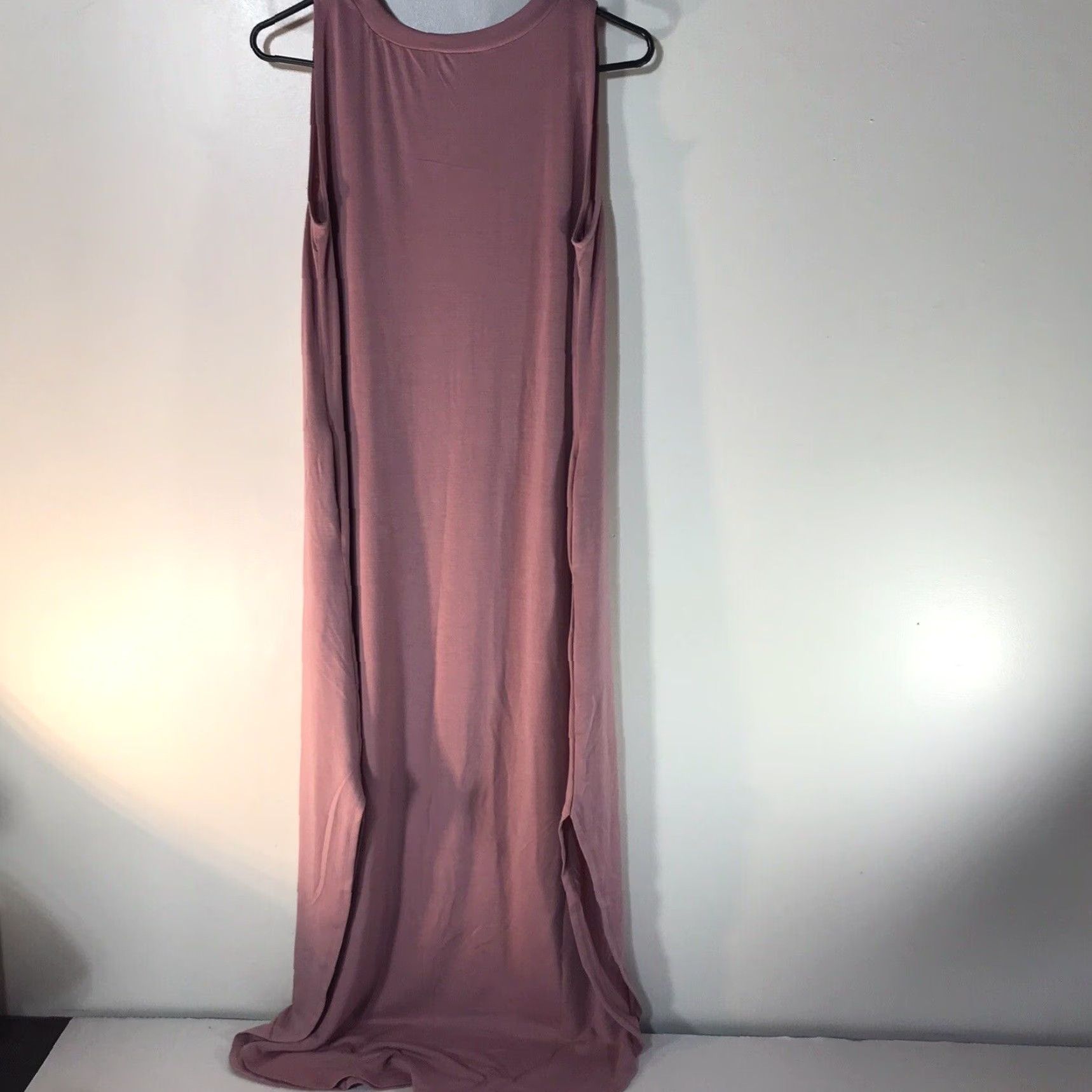 Vintage Zenana Pink Sleeveless Maxi Dress with Pockets for Women, Size M, Casual Comfort, Spring/Summer Size M / US 6-8 / IT 42-44 - 3 Thumbnail
