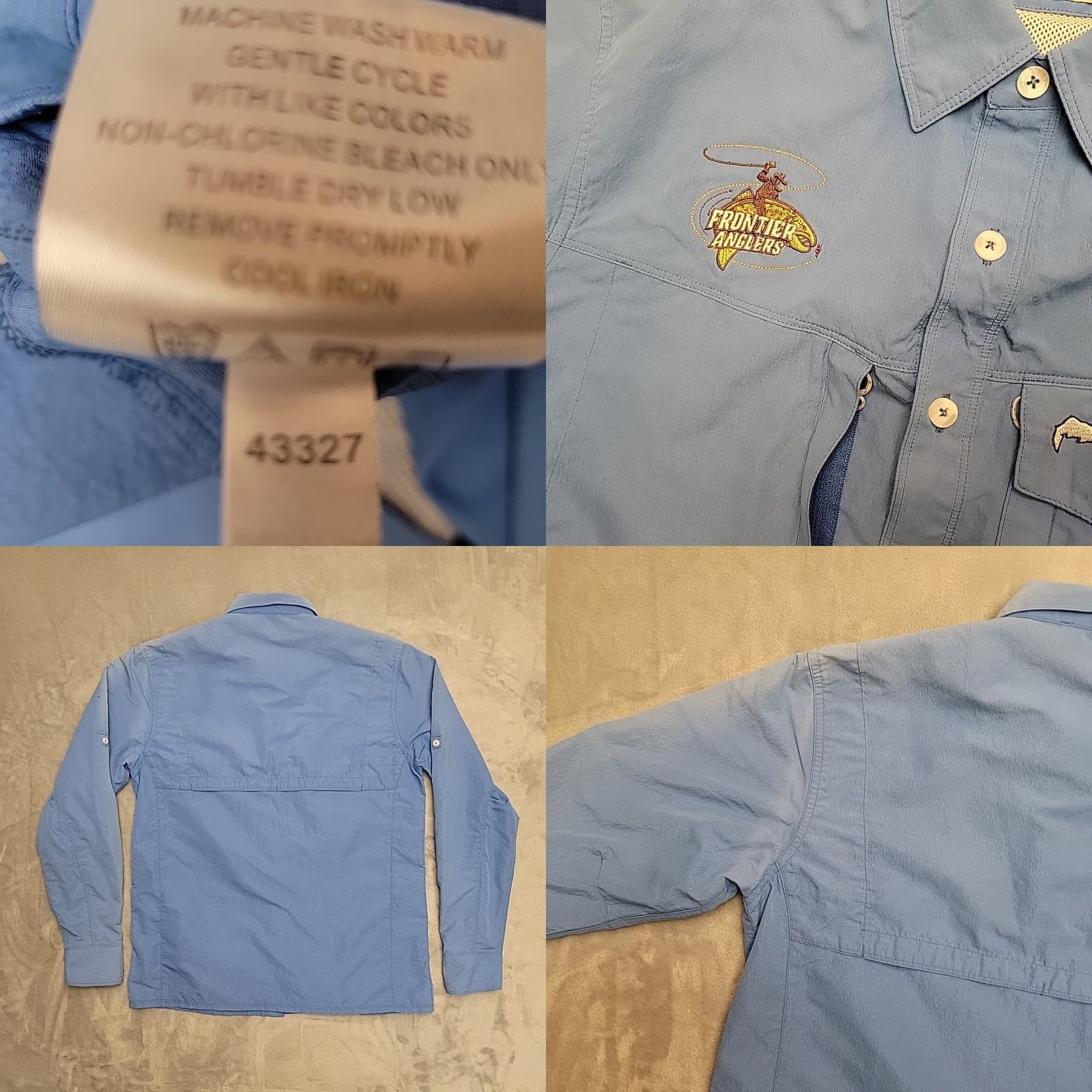 Vintage VINTAGE Simms Shirt Men Small Blue Vented Long Sleeve Fishing Performance Zip Pocket Size US S / EU 44-46 / 1 - 8 Thumbnail