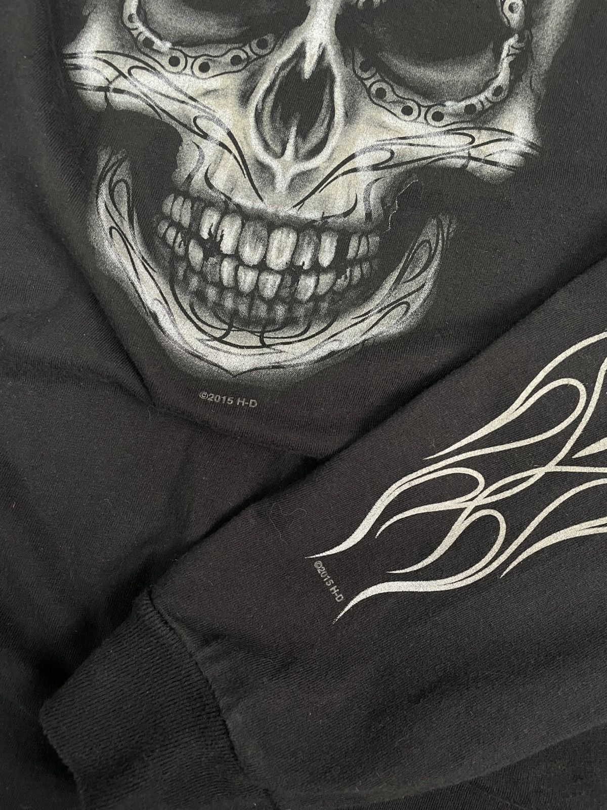 Harley Davidson Harley Davidson Skull Longsleeve Grunge Punk Style Size US M / EU 48-50 / 2 - 7 Thumbnail