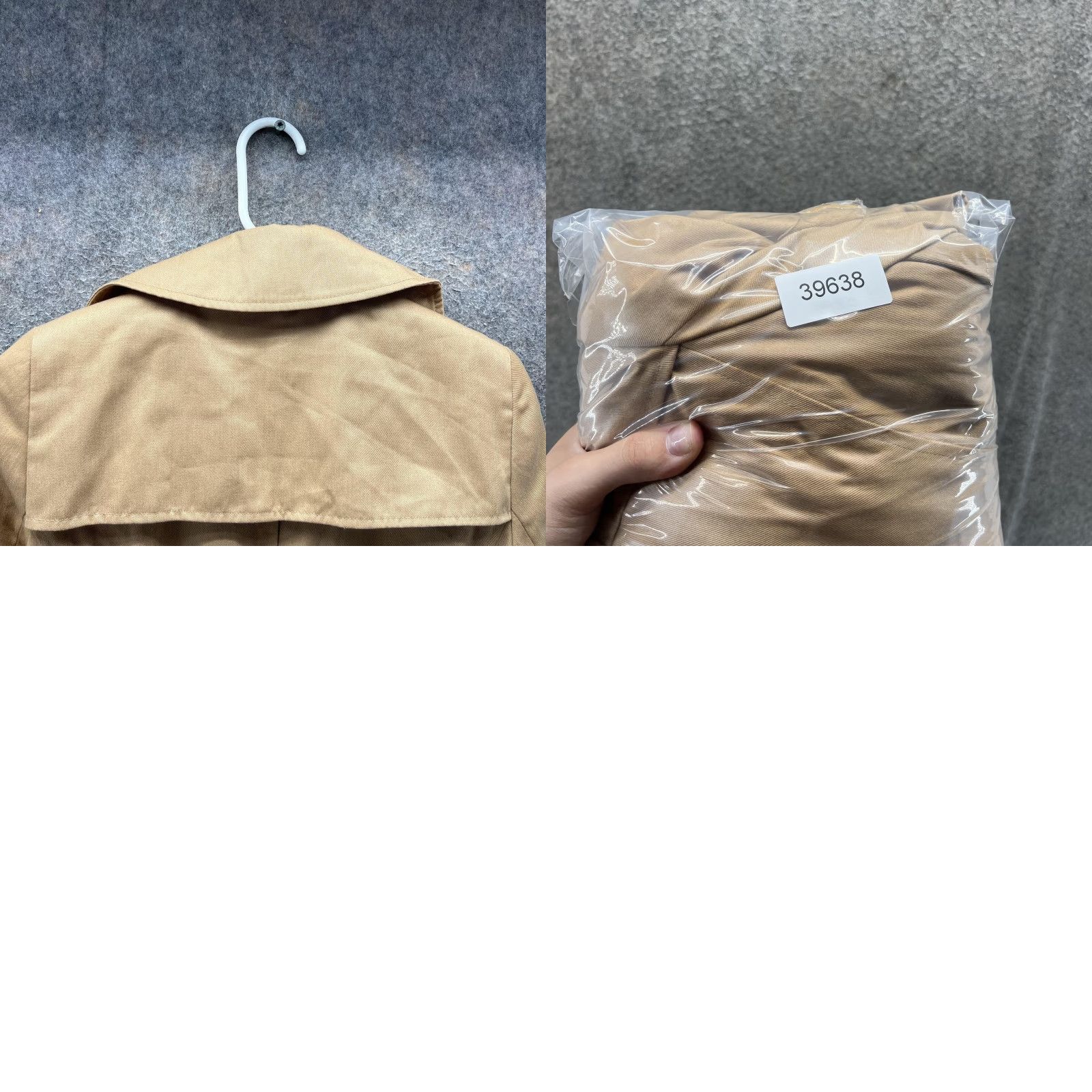 Asos ASOS Trench Coat Womens 2 Beige Cotton Twill Double Breasted Belted Classic Size XS / US 0-2 / IT 36-38 - 8 Thumbnail